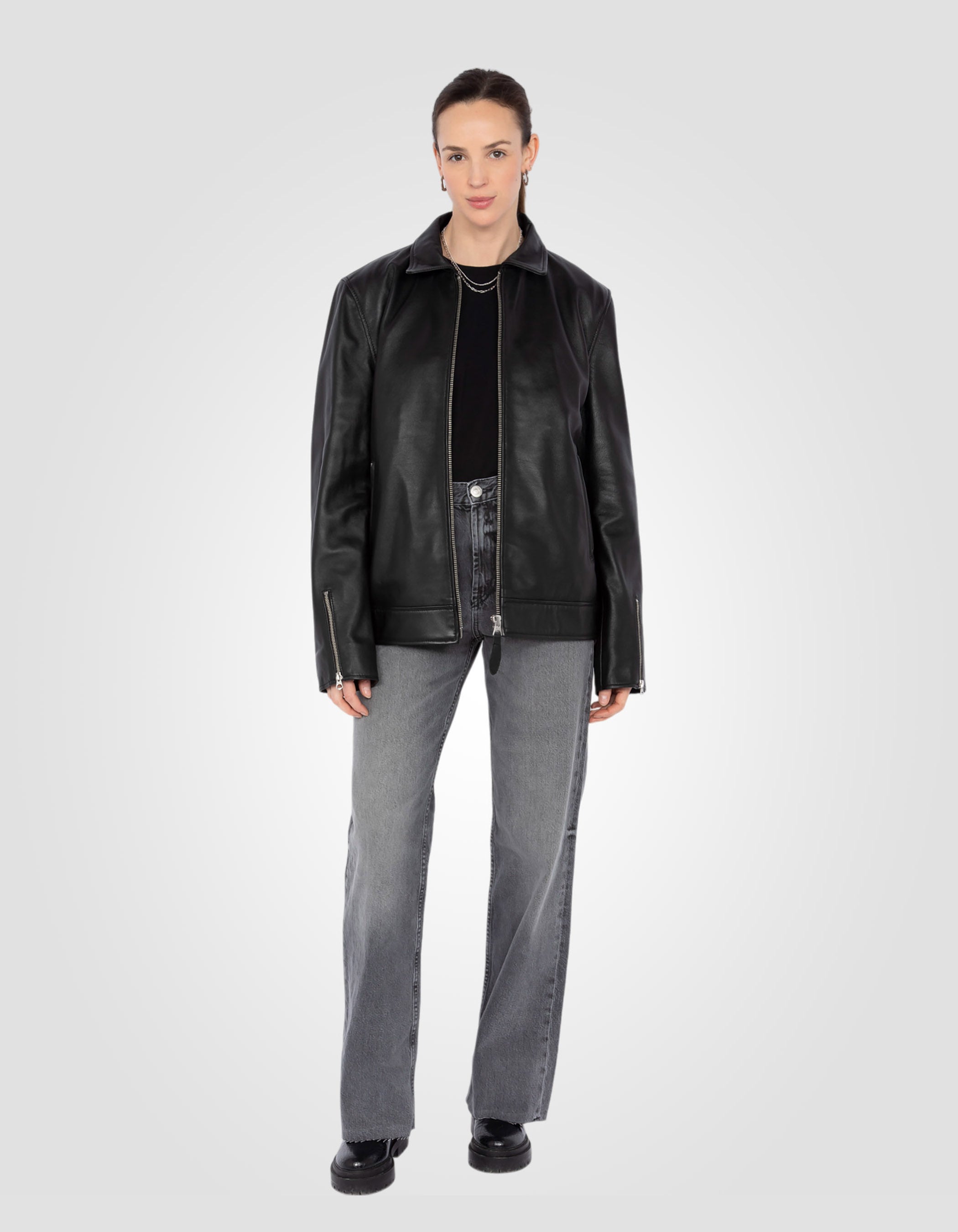 Casual jacket, lambskin leather-1