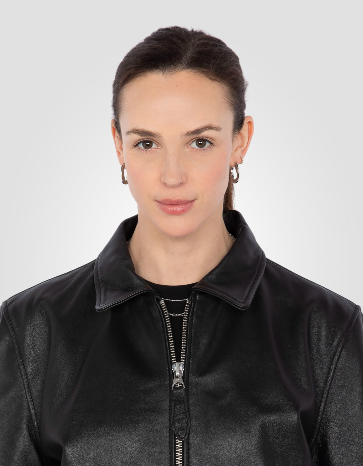 Blouson casual, cuir d'agneau