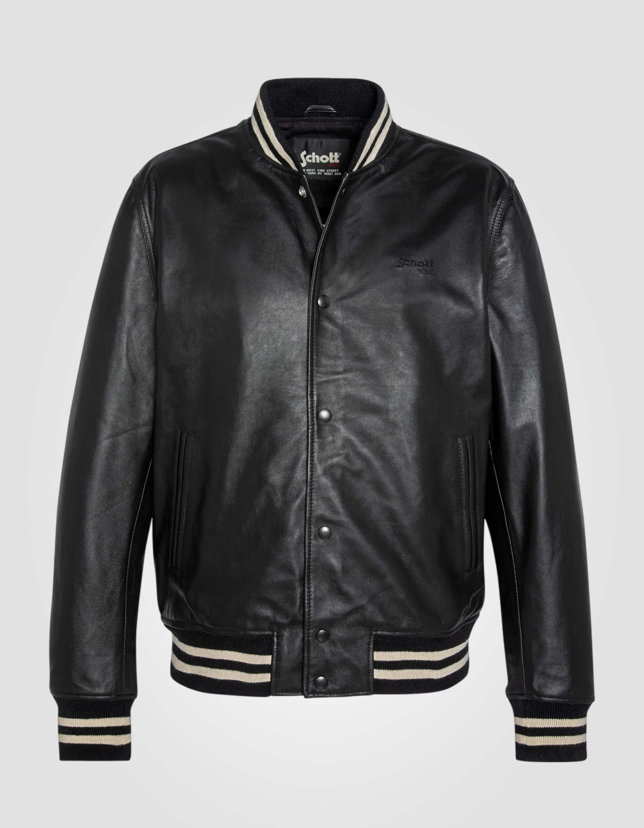 Varsity jacket, lambskin leather-2