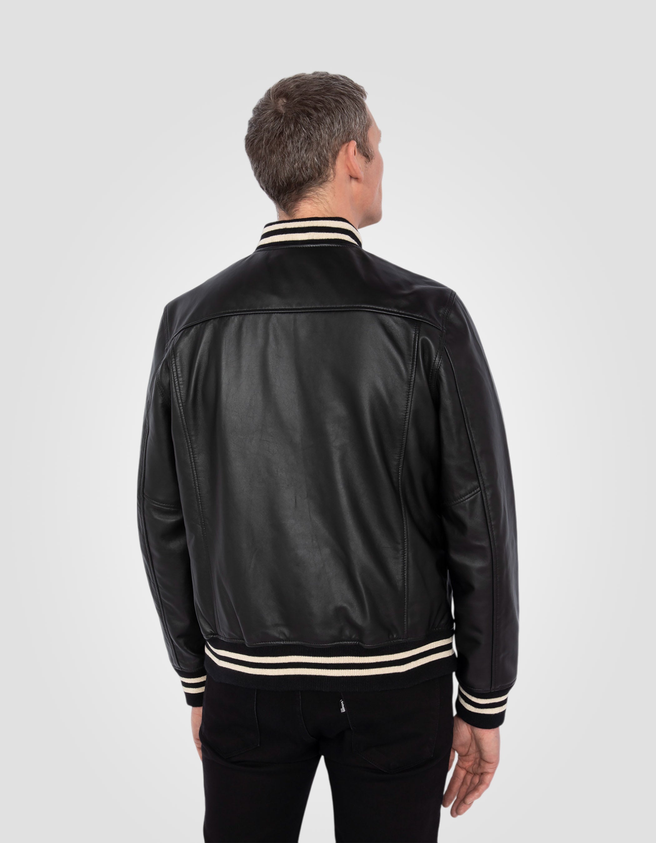 Varsity jacket, lambskin leather-6