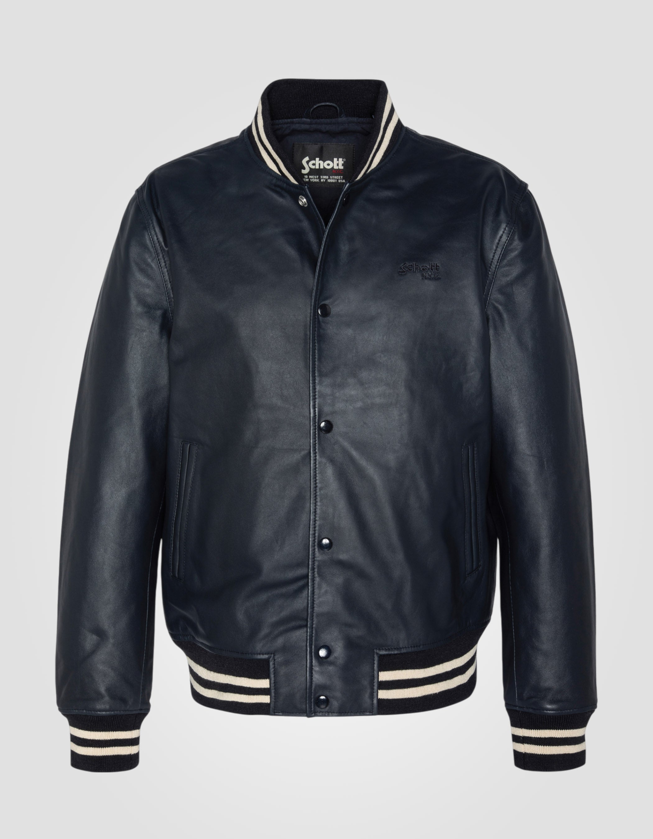 Varsity jacket, lambskin leather-1