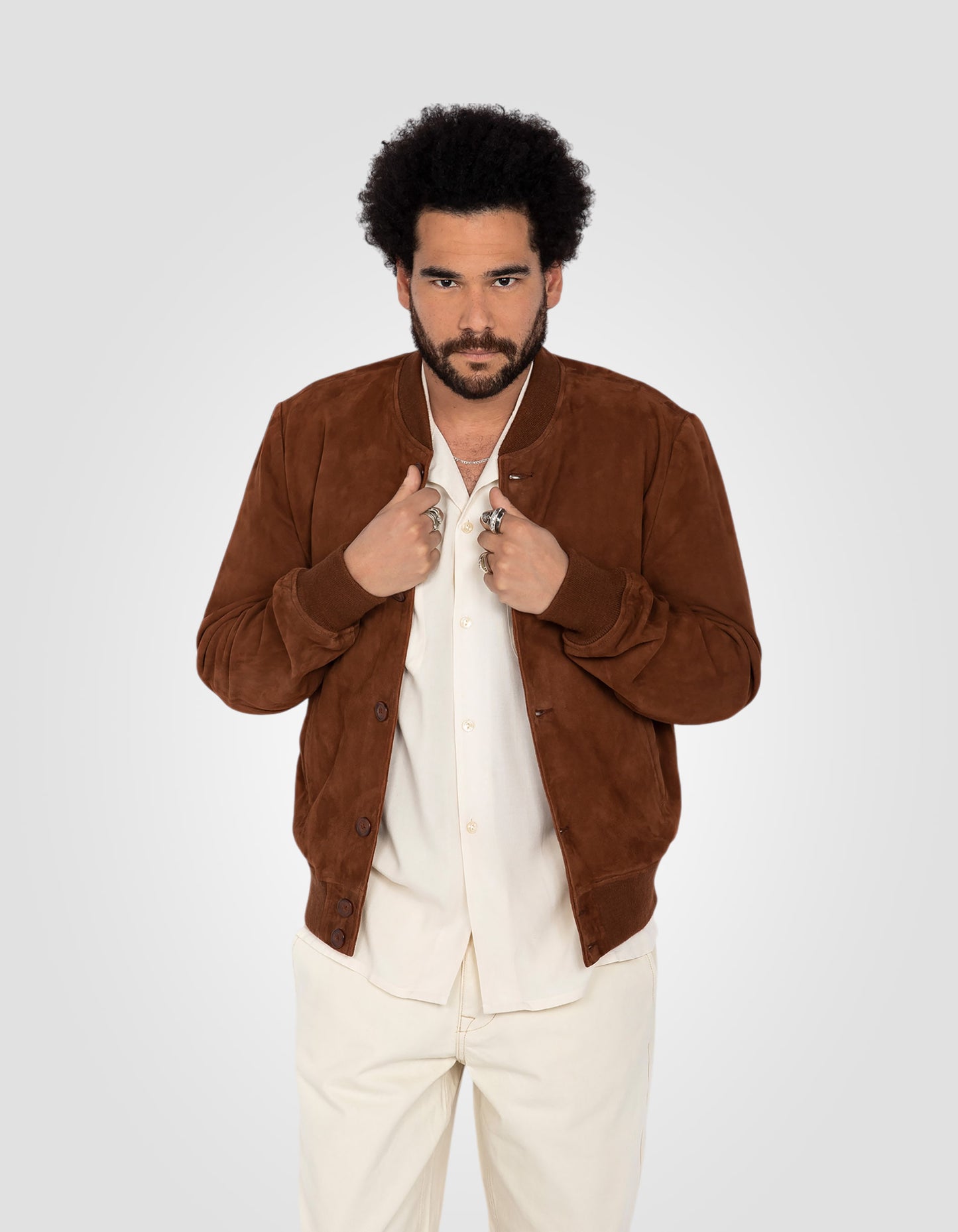 Blouson rétro, cuir de chèvre