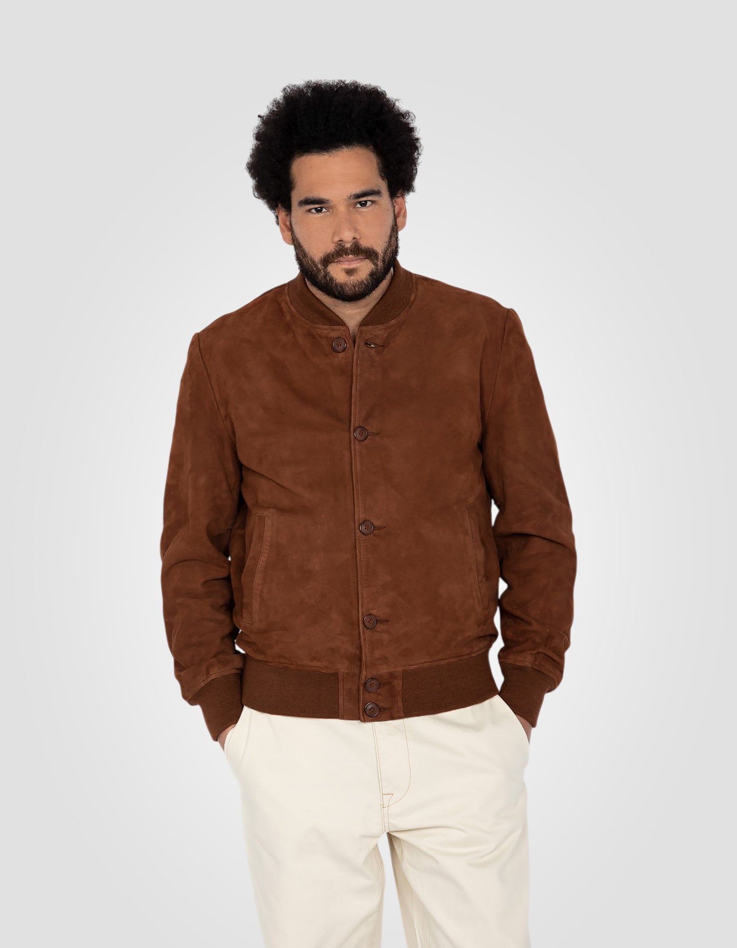 Blouson rétro, cuir de chèvre