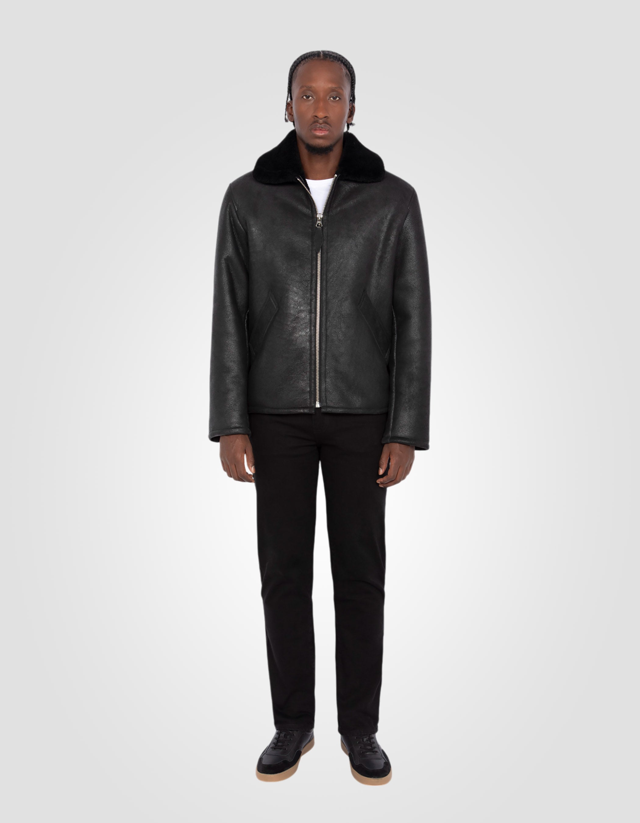 Casual jacket, double-face sheepskin leather-1