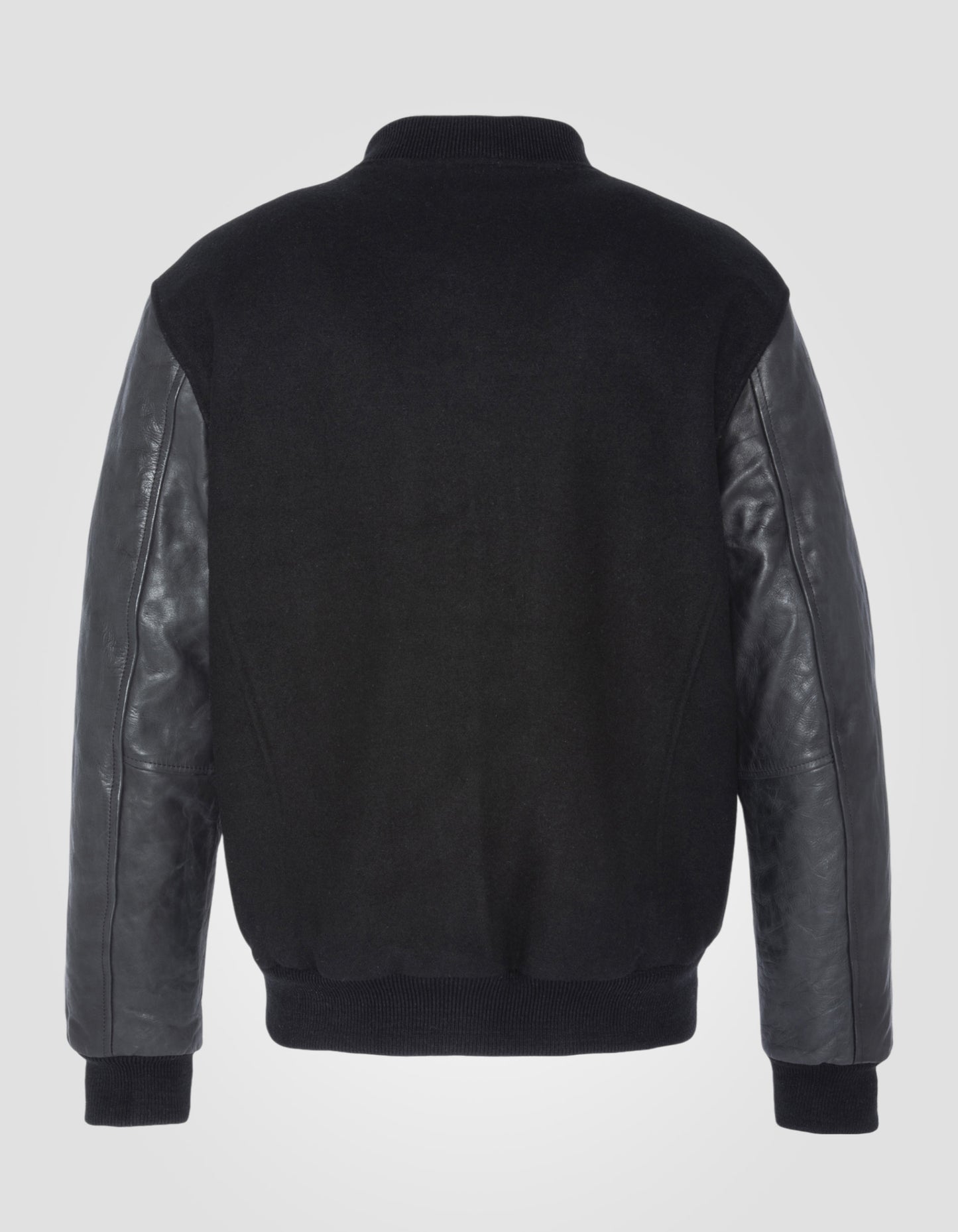 Varsity jacket, cowhide leather