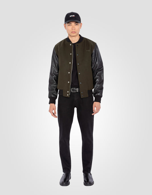 Blouson teddy, cuir de vachette