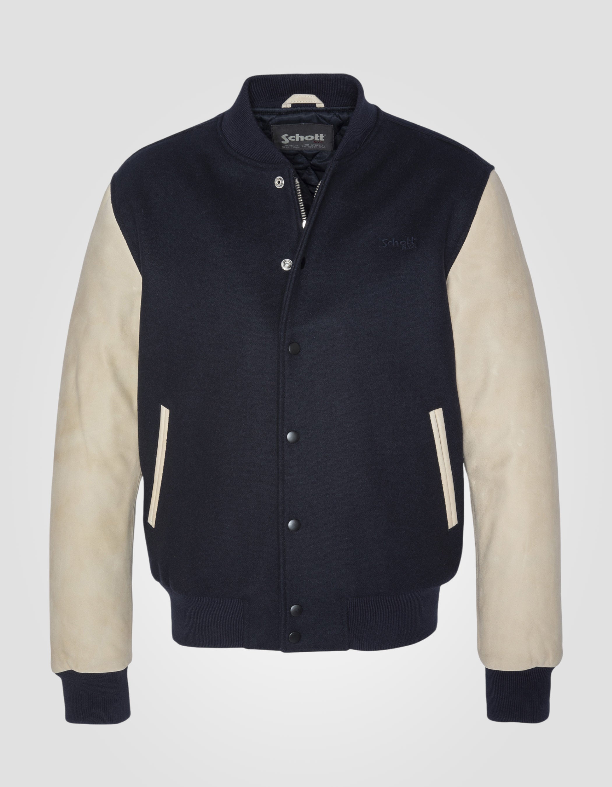 Varsity jacket, cowhide leather-1