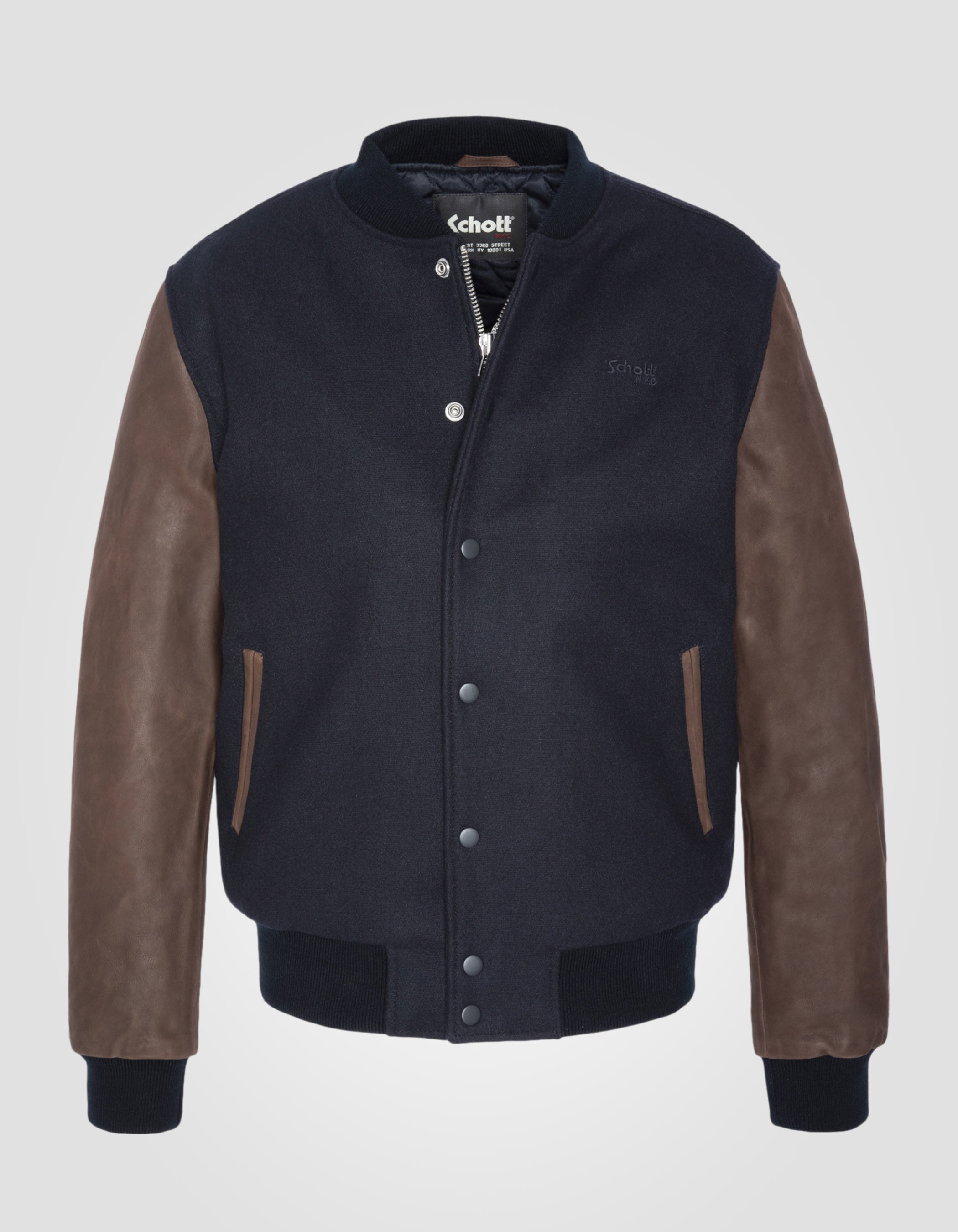 Varsity jacket, cowhide leather-2