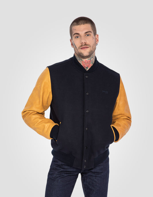 Blouson teddy, cuir de vachette