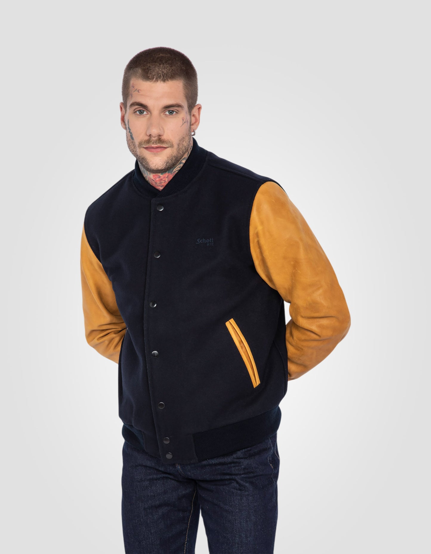 Blouson teddy, cuir de vachette