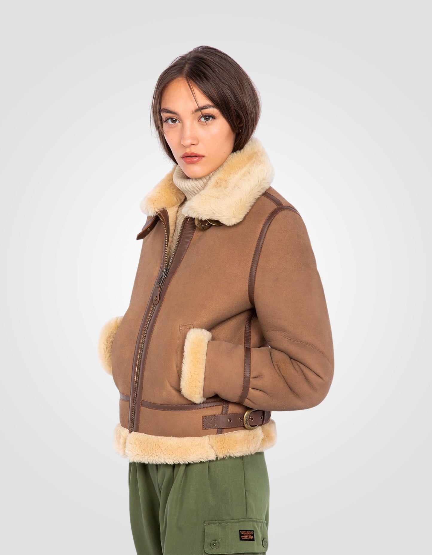 Bomber jacket type B-3, sheepskin leather