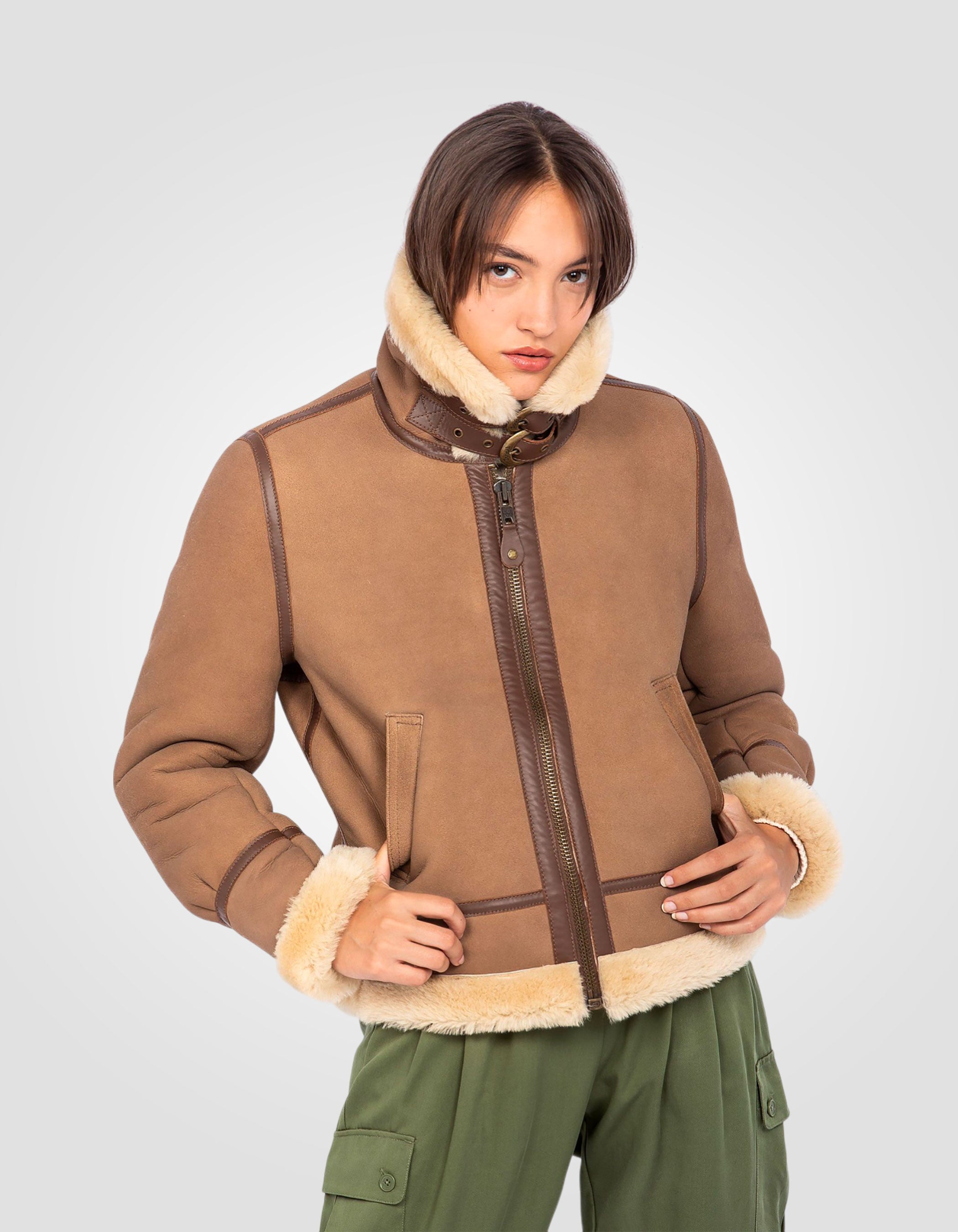 Bomber jacket type B-3, sheepskin leather-5