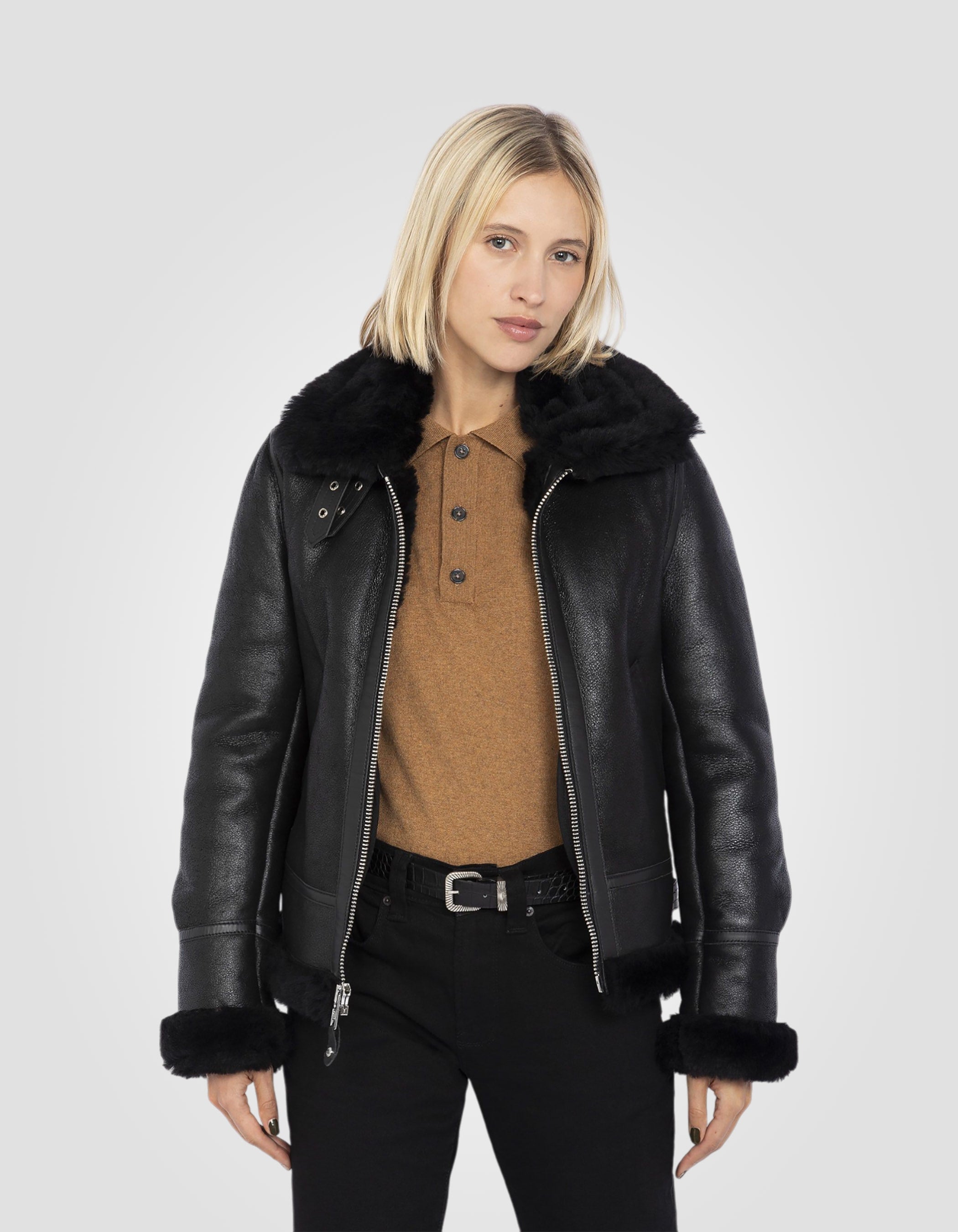 Bomber jacket, type B-3, sheepskin leather-4