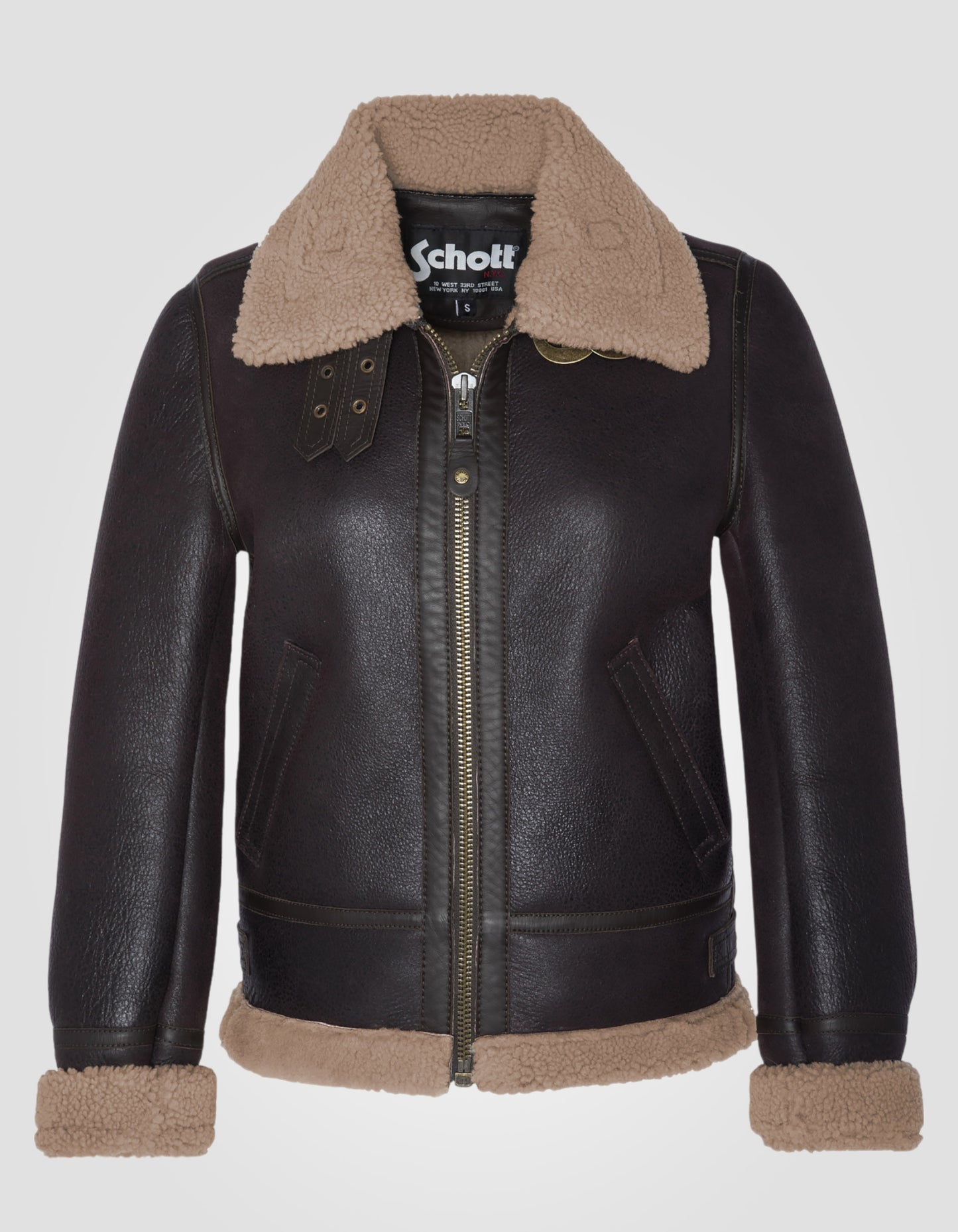 Blouson bombardier B-3, cuir de mouton