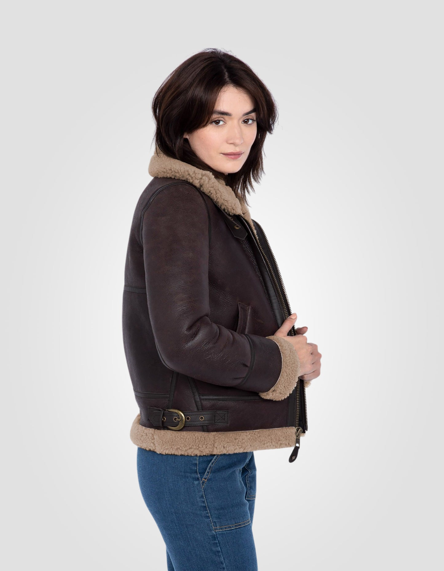 Blouson bombardier B-3, cuir de mouton