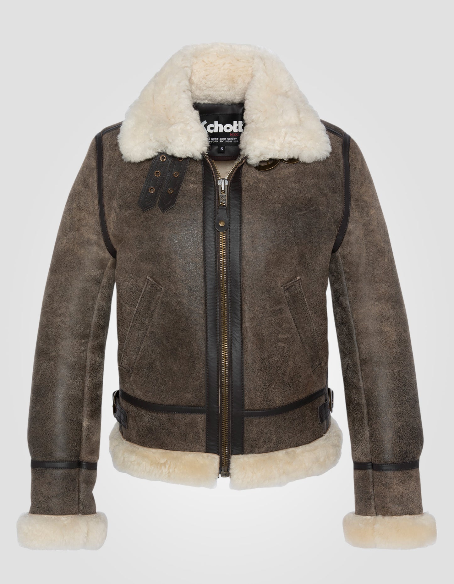 Blouson bombardier B-3, cuir de mouton