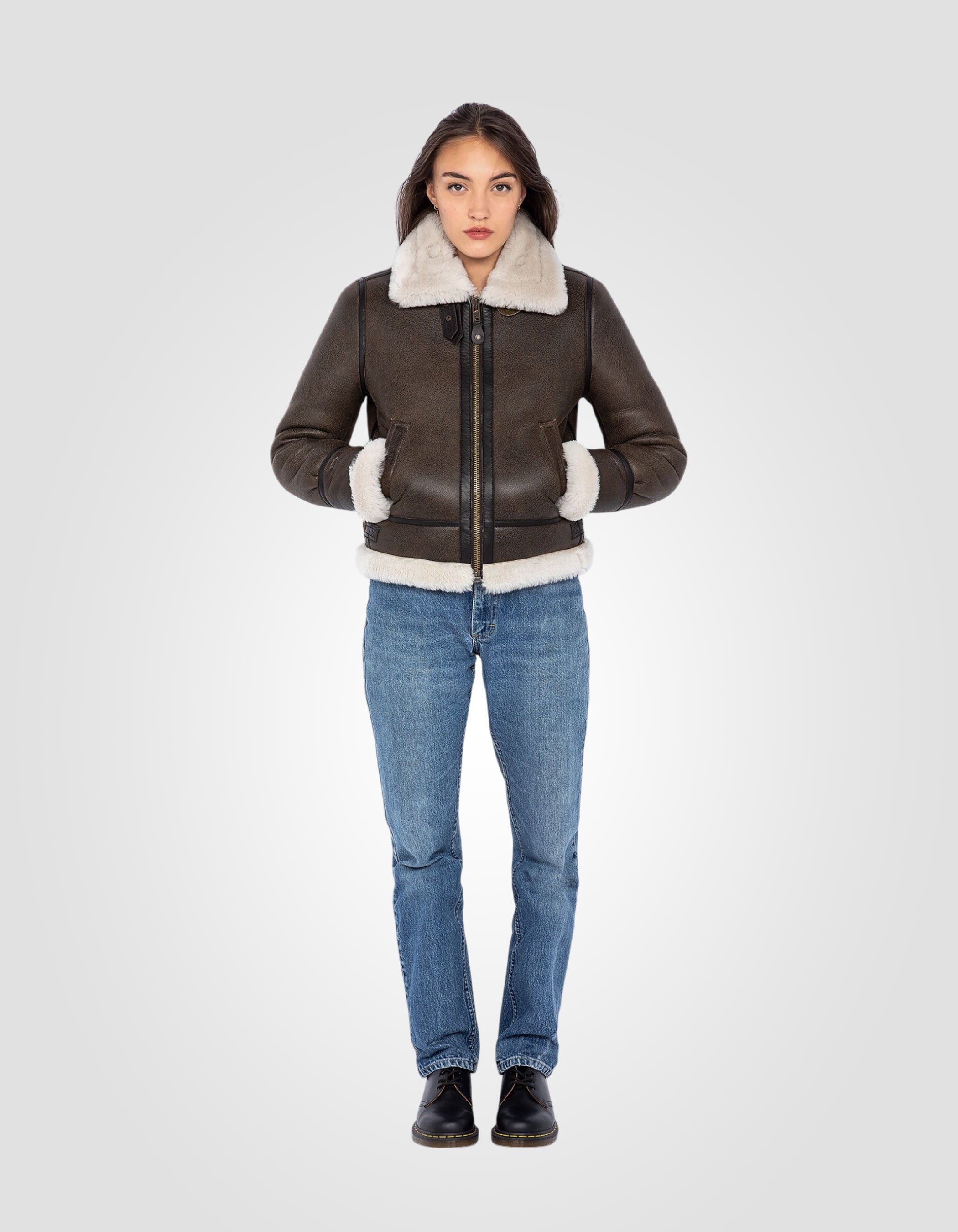 Bomber jacket, type B-3, sheepskin leather-1