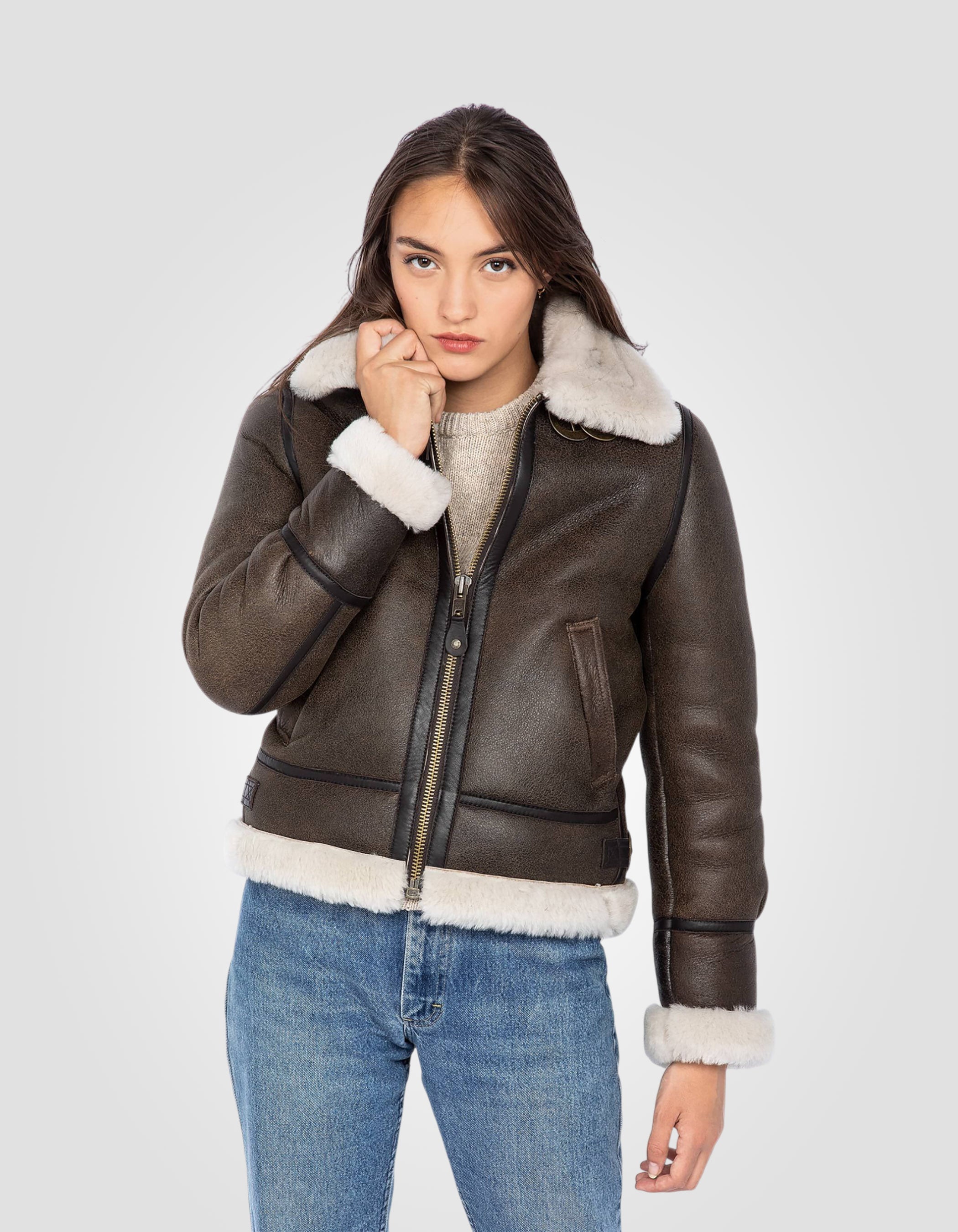 Bomber jacket, type B-3, sheepskin leather-3