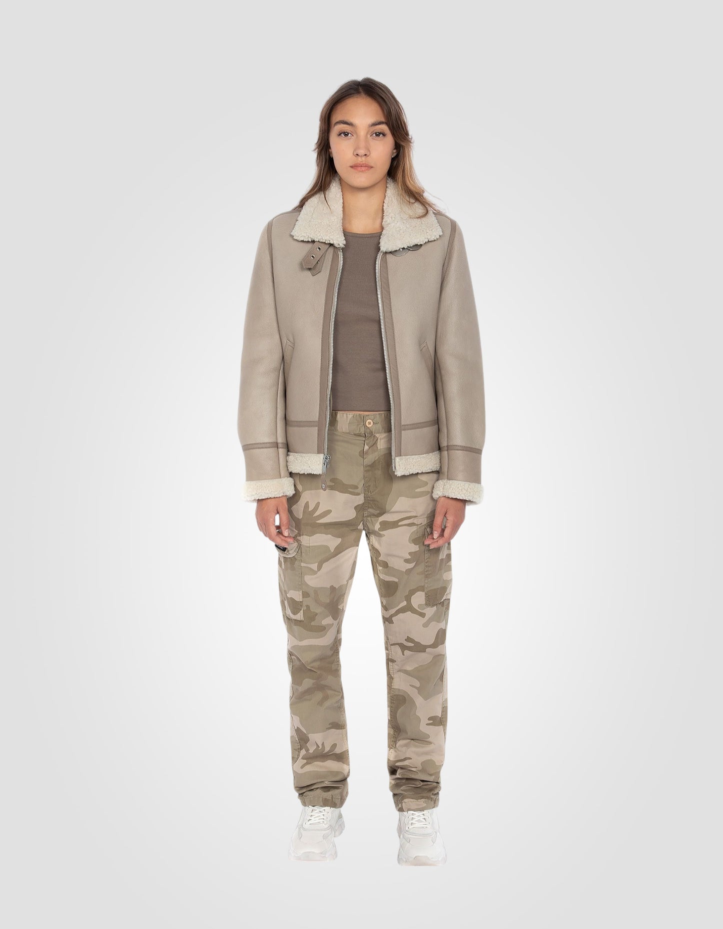 Blouson bombardier B-3, cuir de mouton