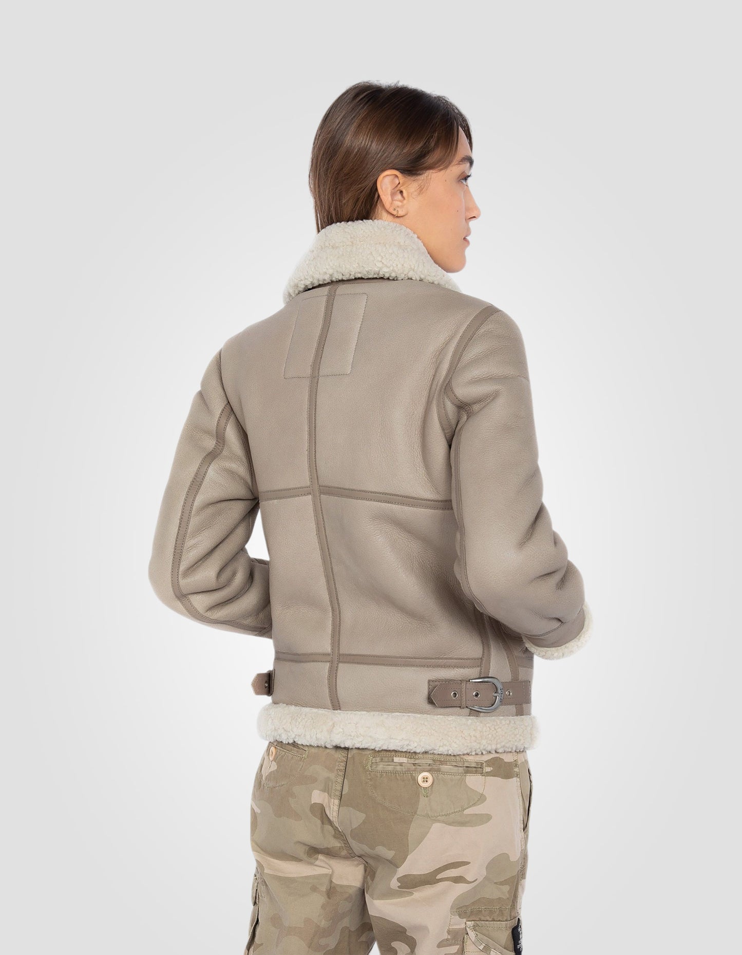 Blouson bombardier B-3, cuir de mouton