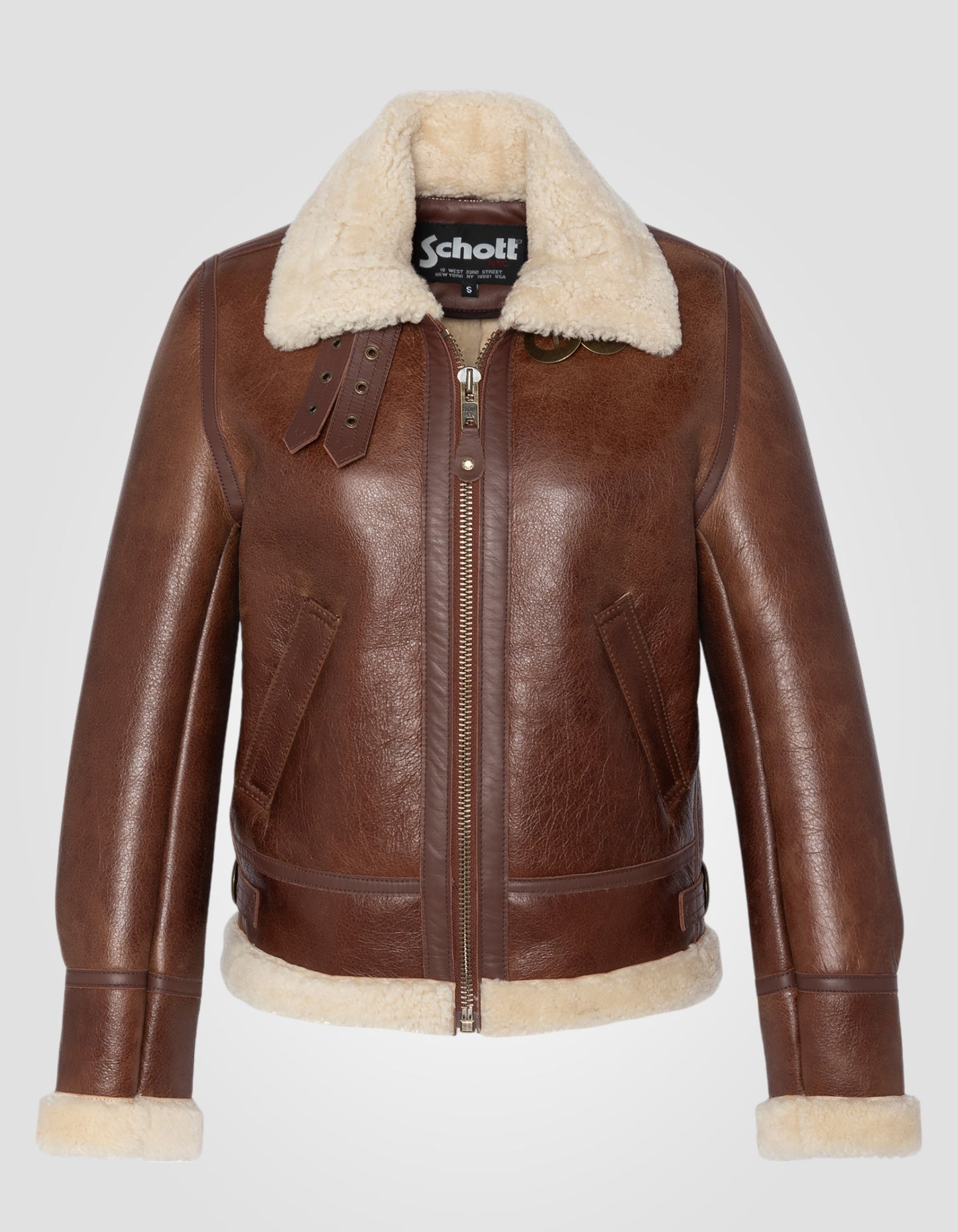 Blouson bombardier B-3, cuir de mouton