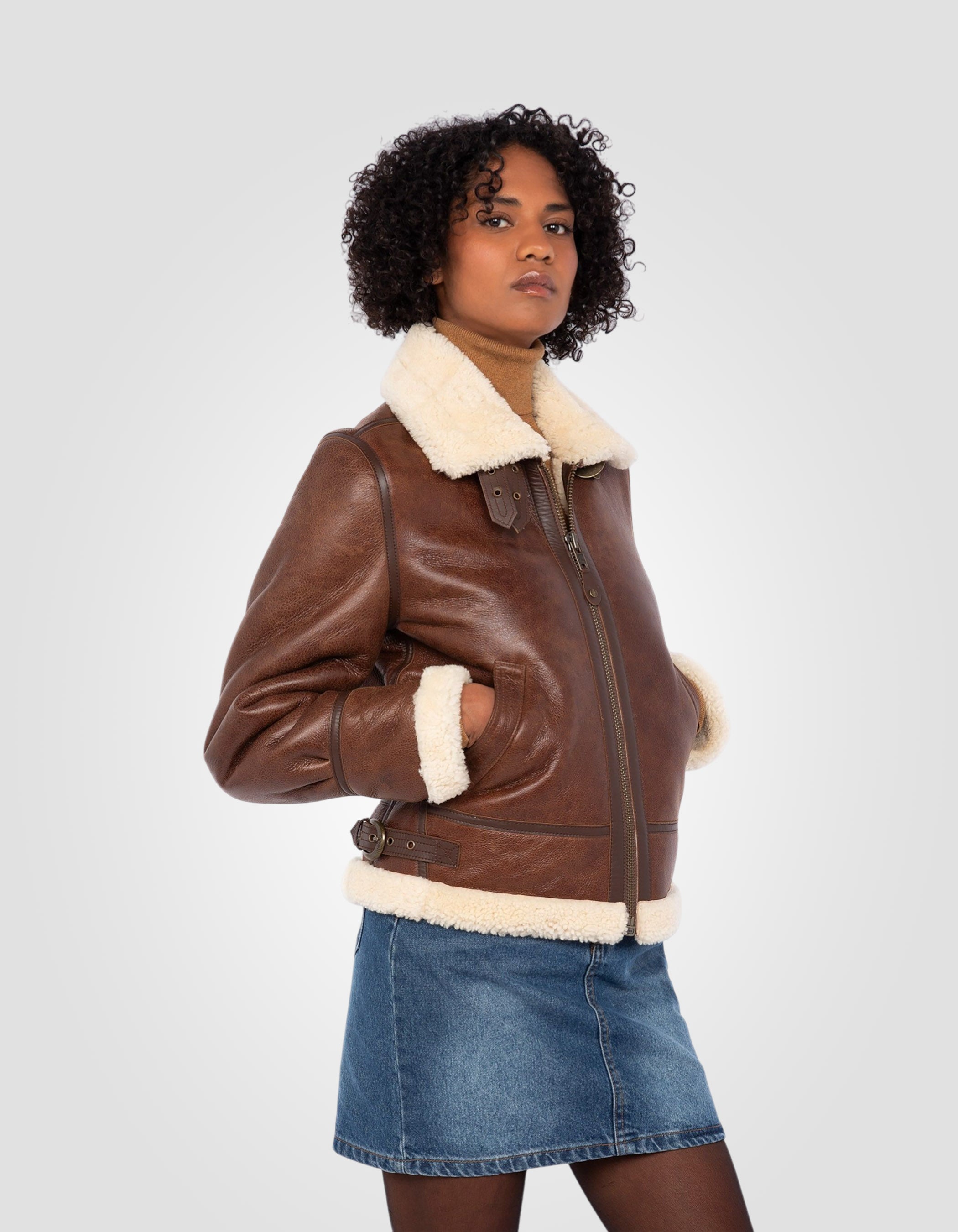 Bomber jacket, type B-3, sheepskin leather-4