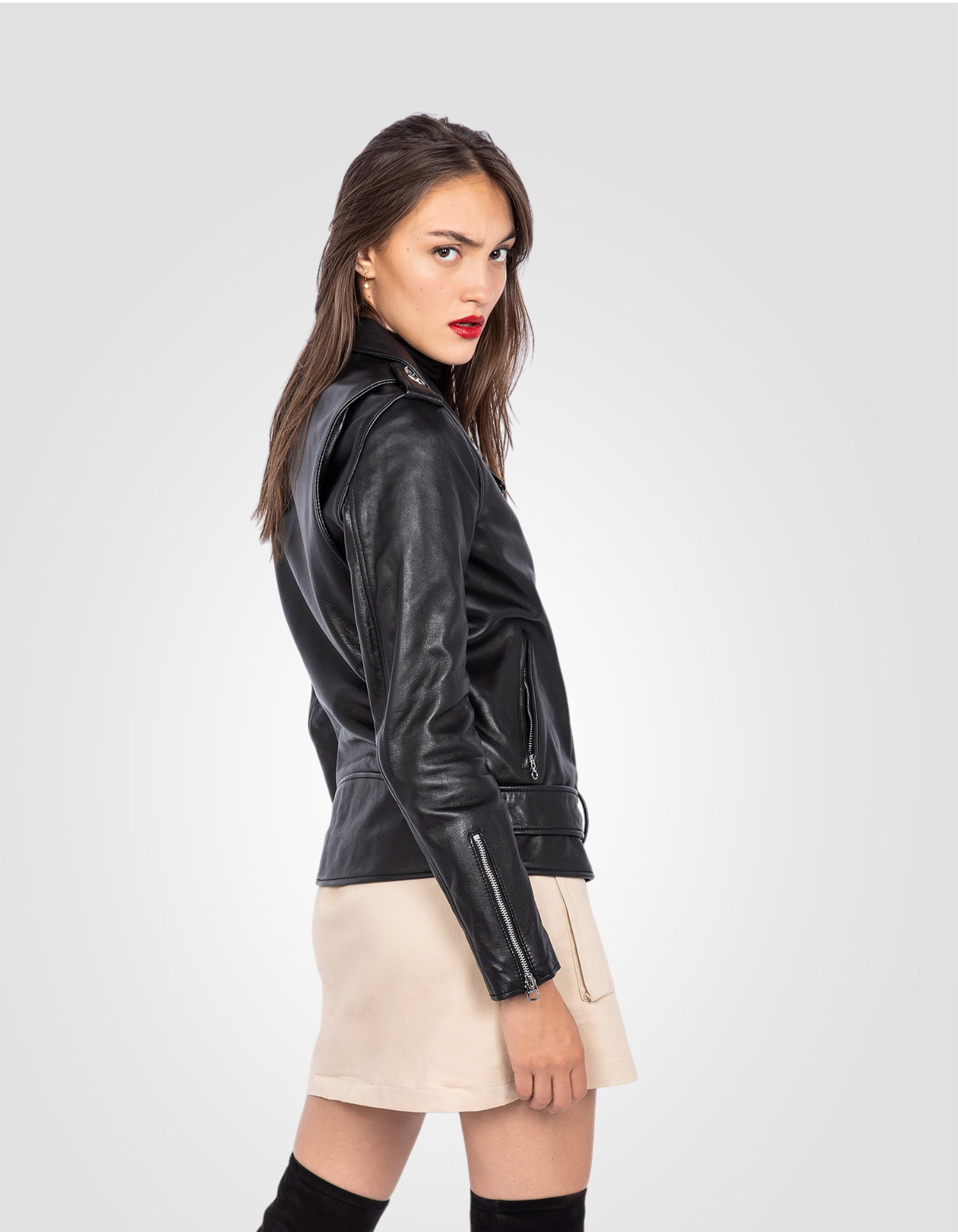 Iconic One Star Perfecto® jacket, with belt, cowhide leather-5