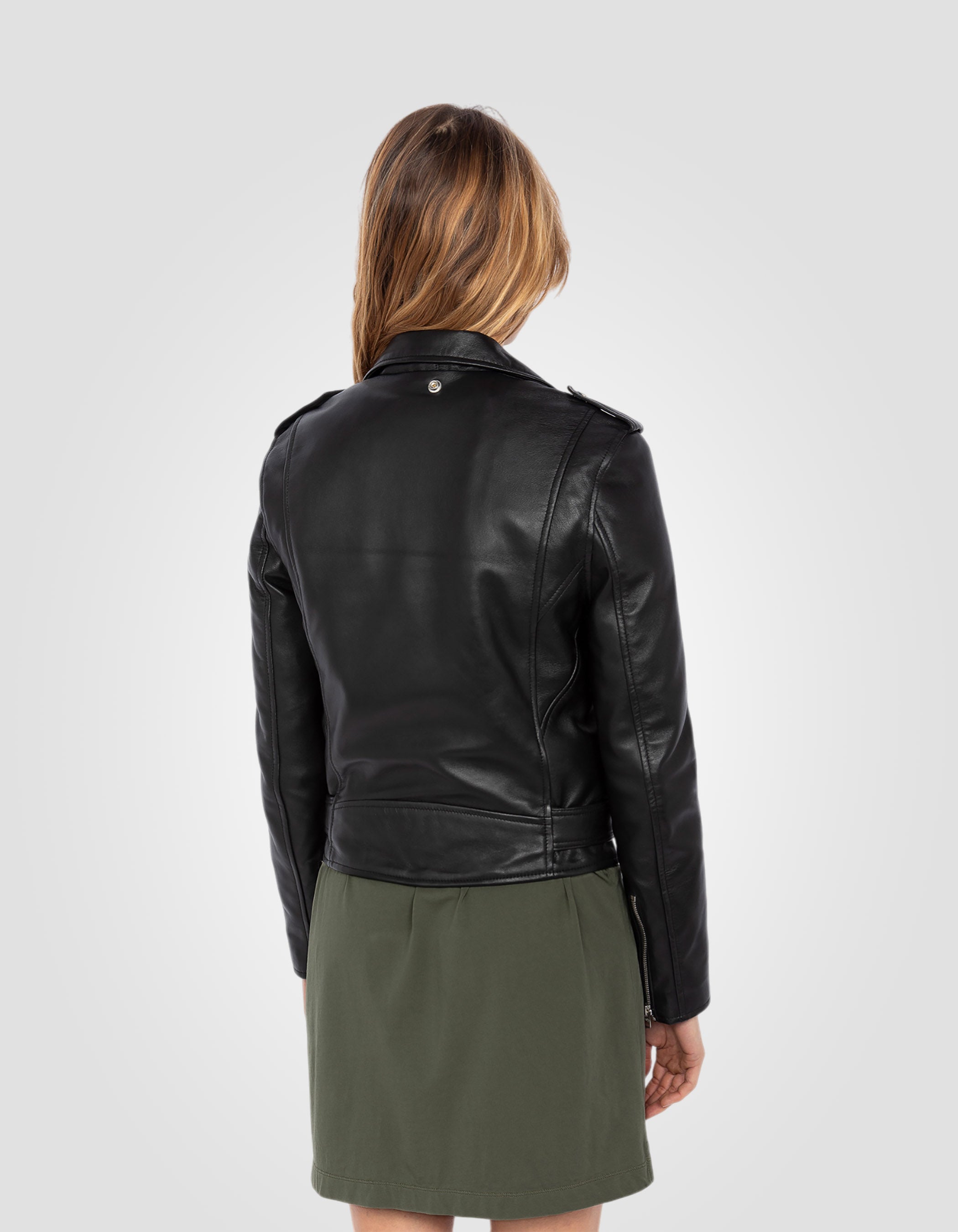 Perfecto® jacket, with belt, lambskin leather-6