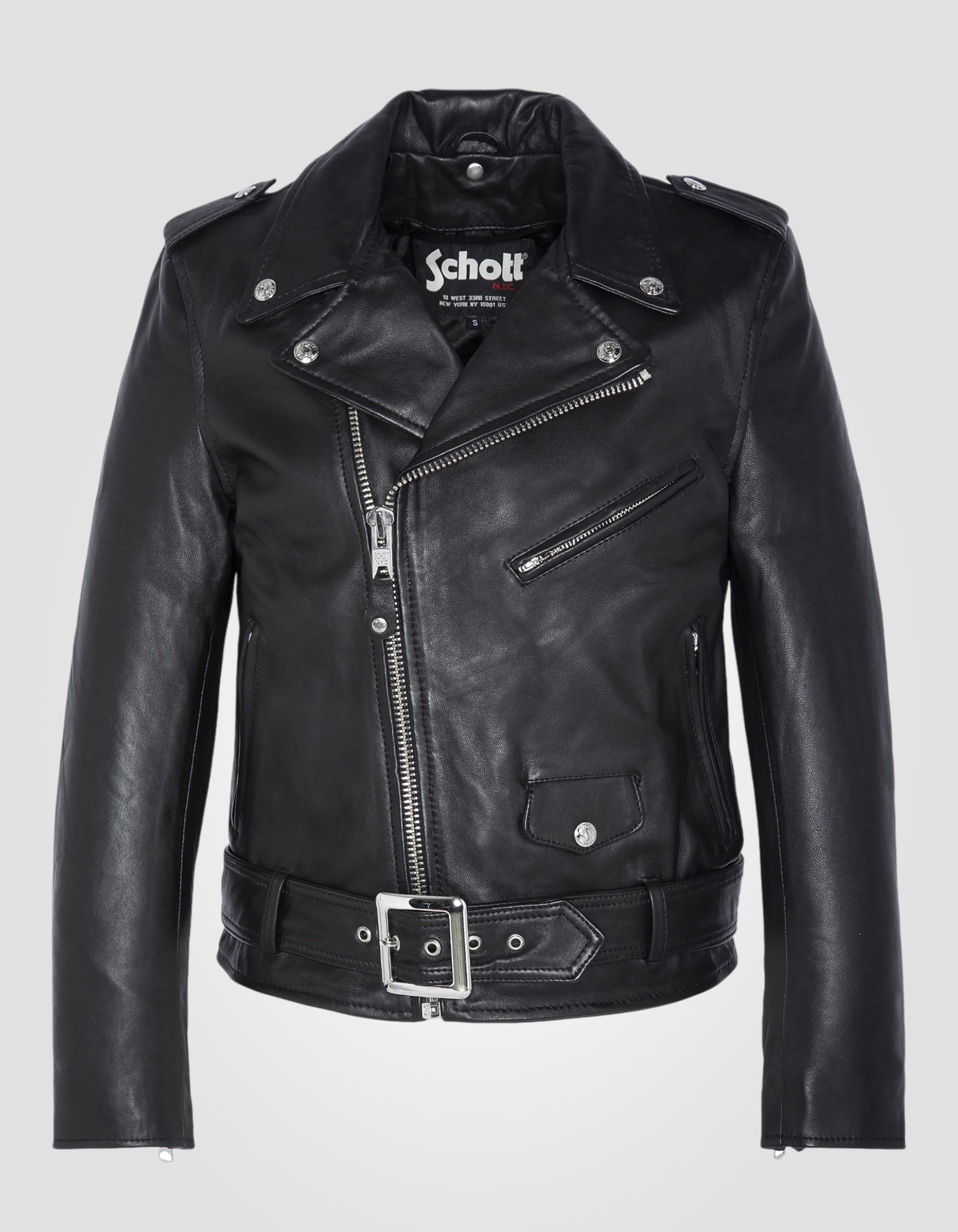 Perfecto® jacket, with belt, lambskin leather-2