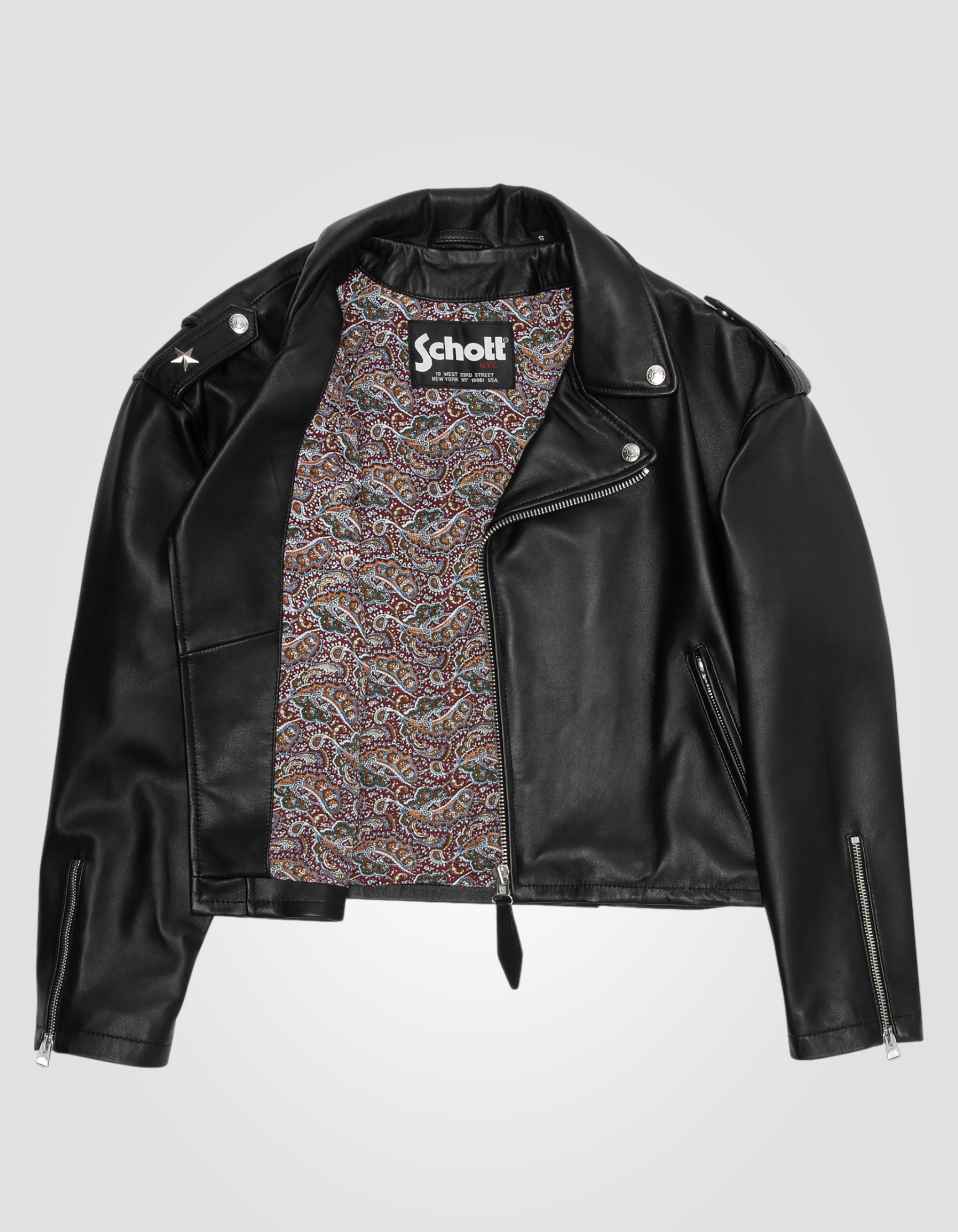 90's crop Perfecto jacket, lambskin leather-7