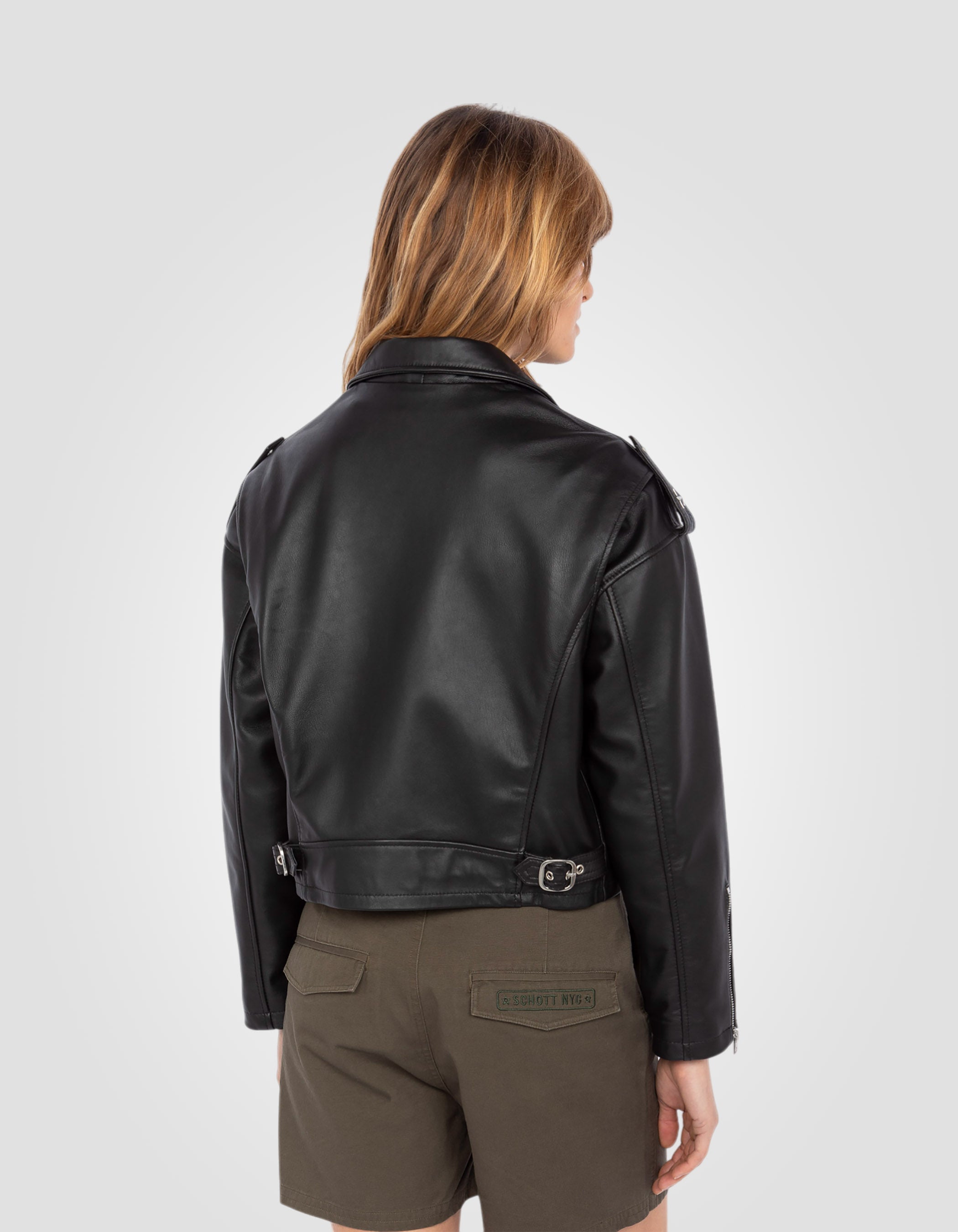 90's crop Perfecto jacket, lambskin leather-6