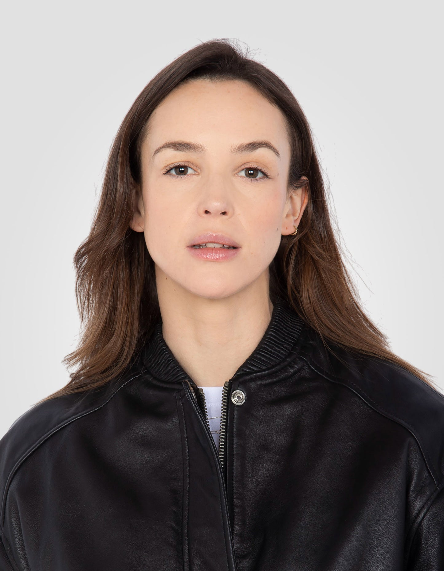 Blouson Bomber rétro, cuir d'agneau