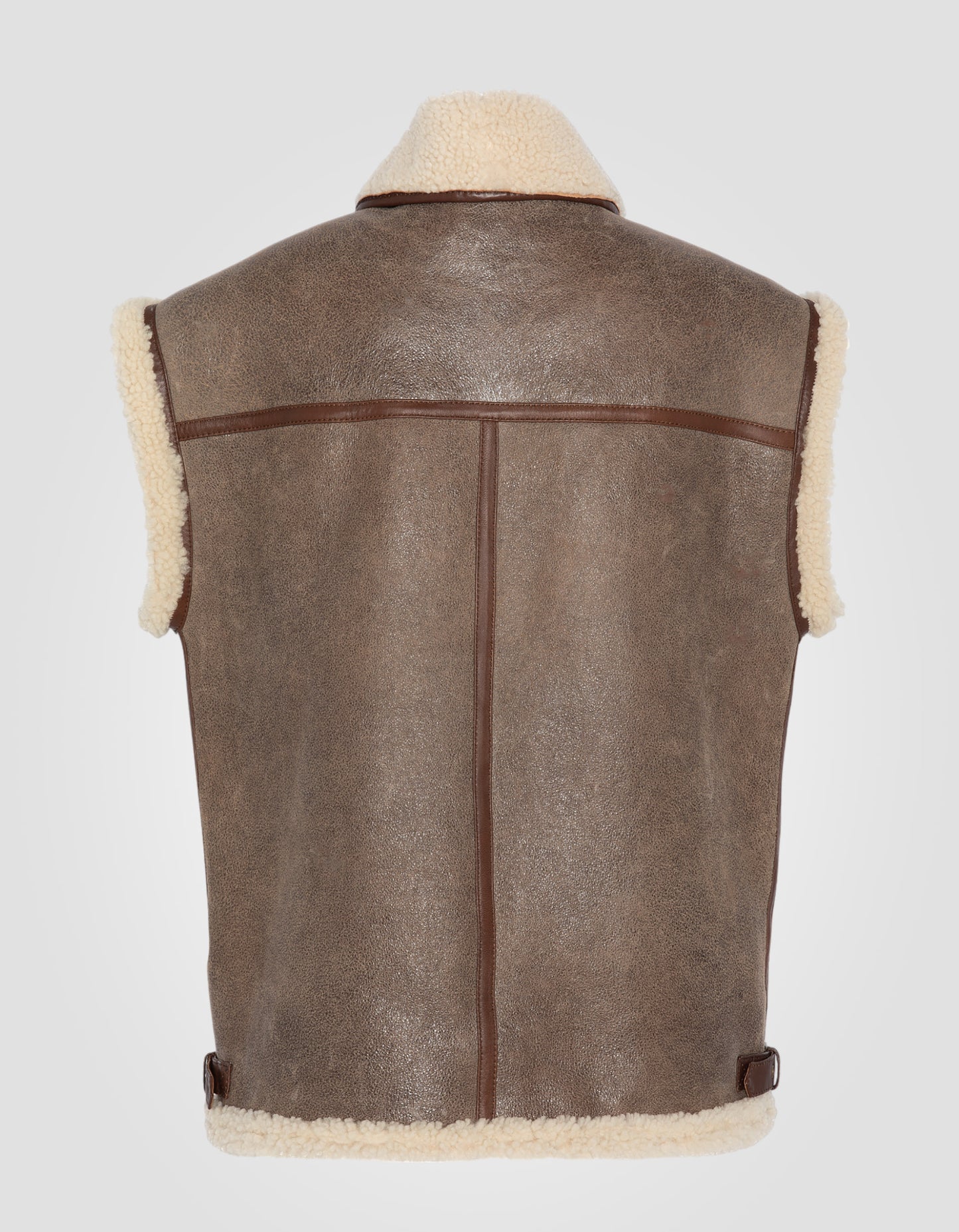 Sleeveless sheepskin jacket