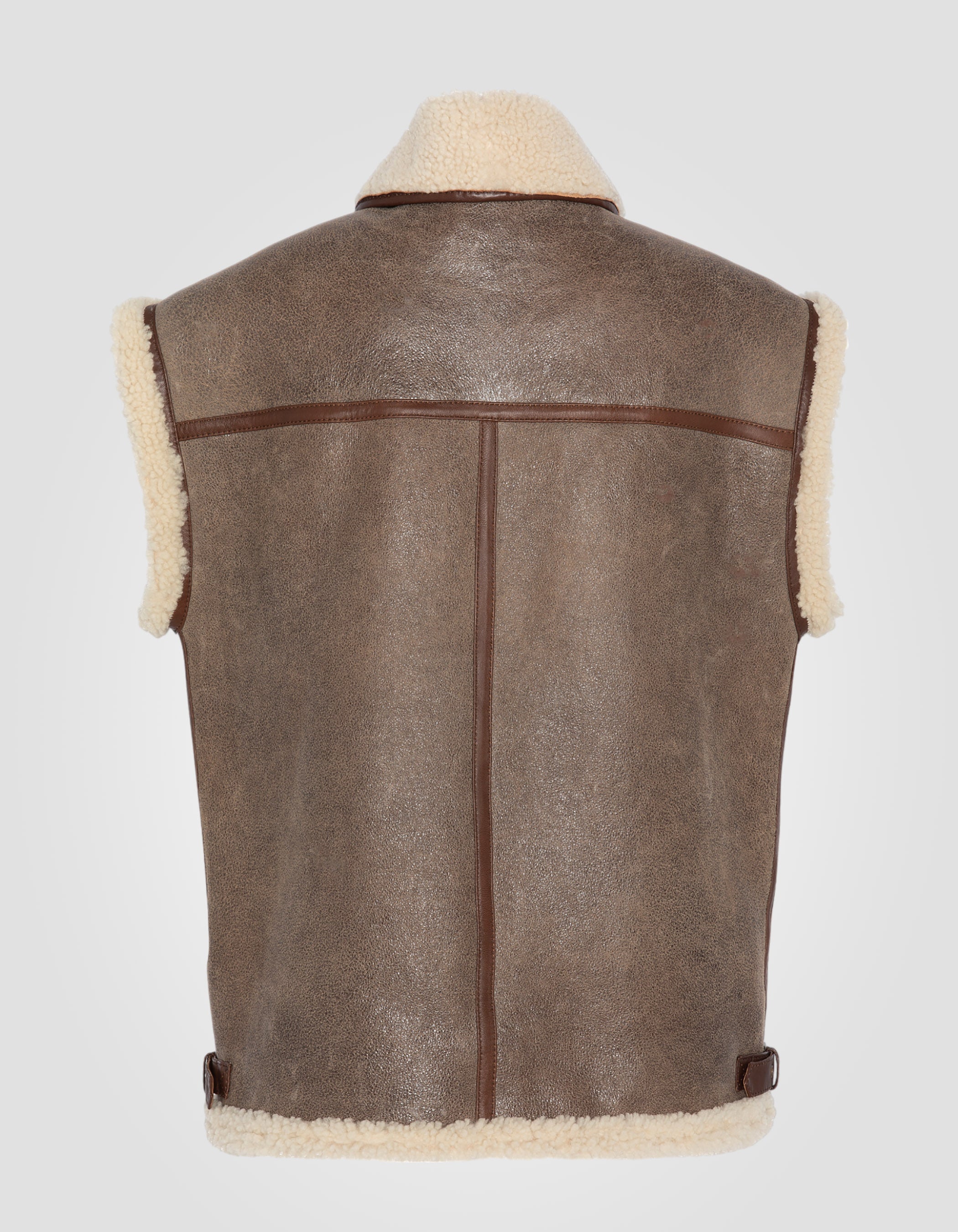 Sleeveless sheepskin jacket-7