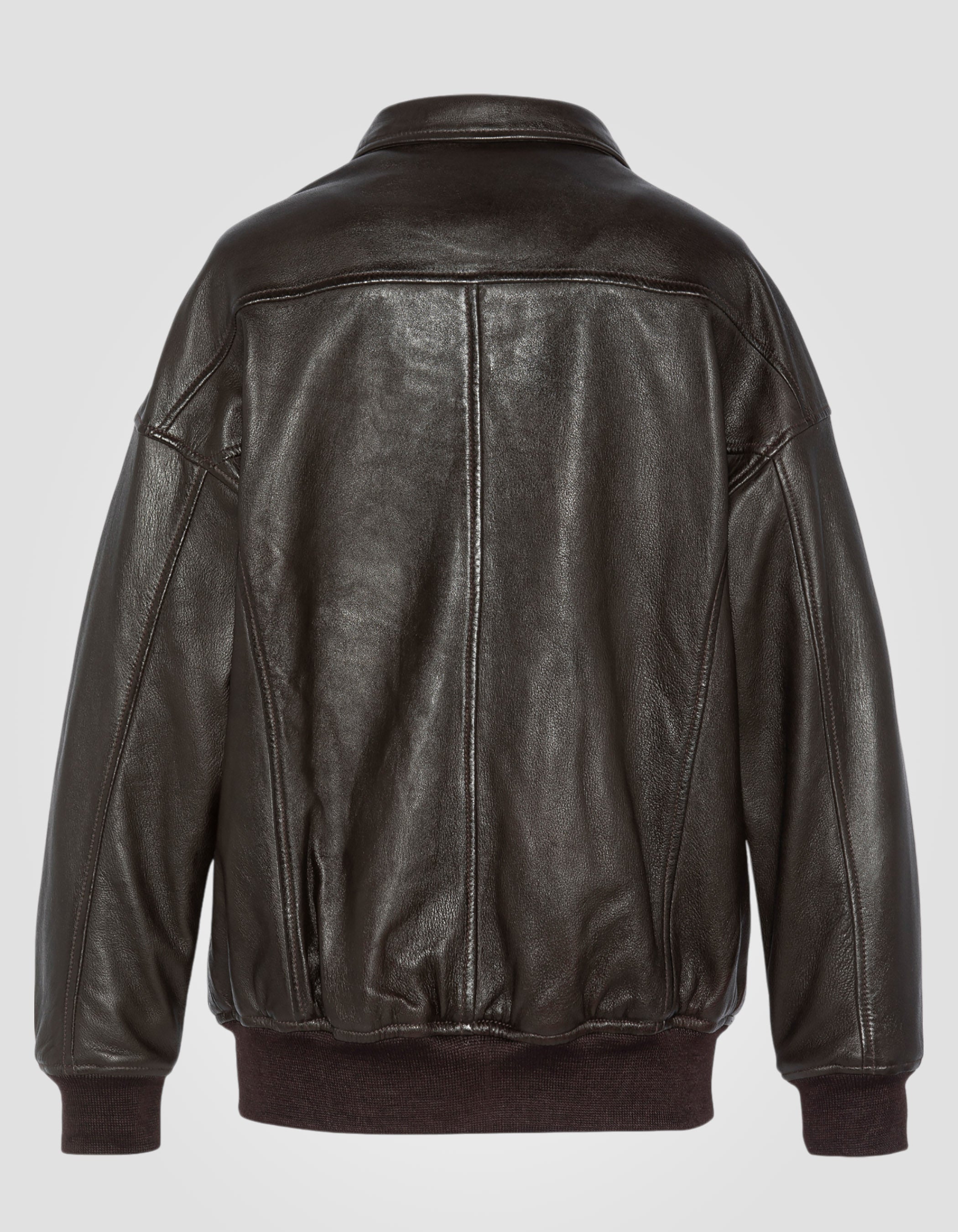 Soft Boyfriend cut aviator jacket, washed lambskin leather-8