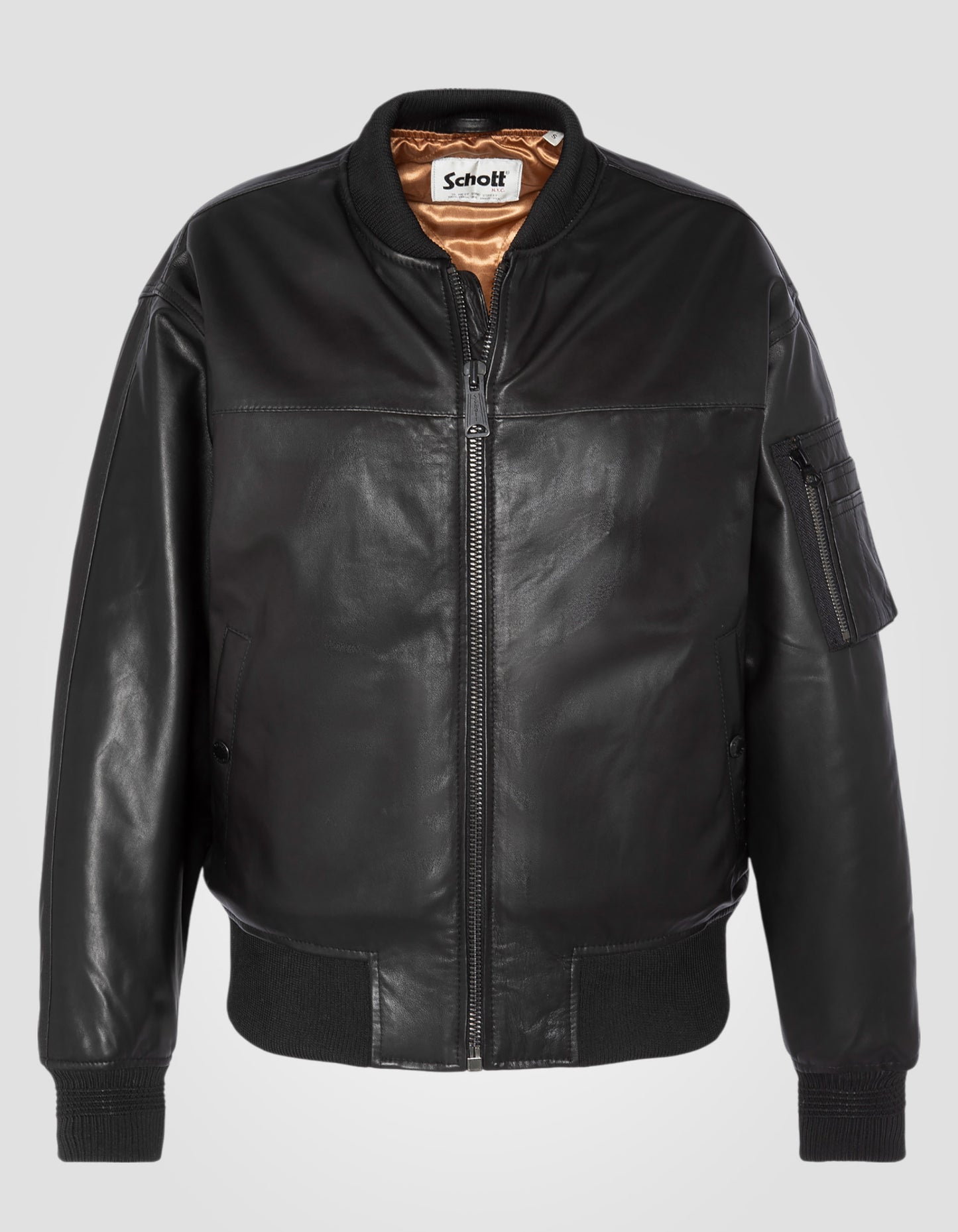 Blouson bomber, cuir d'agneau