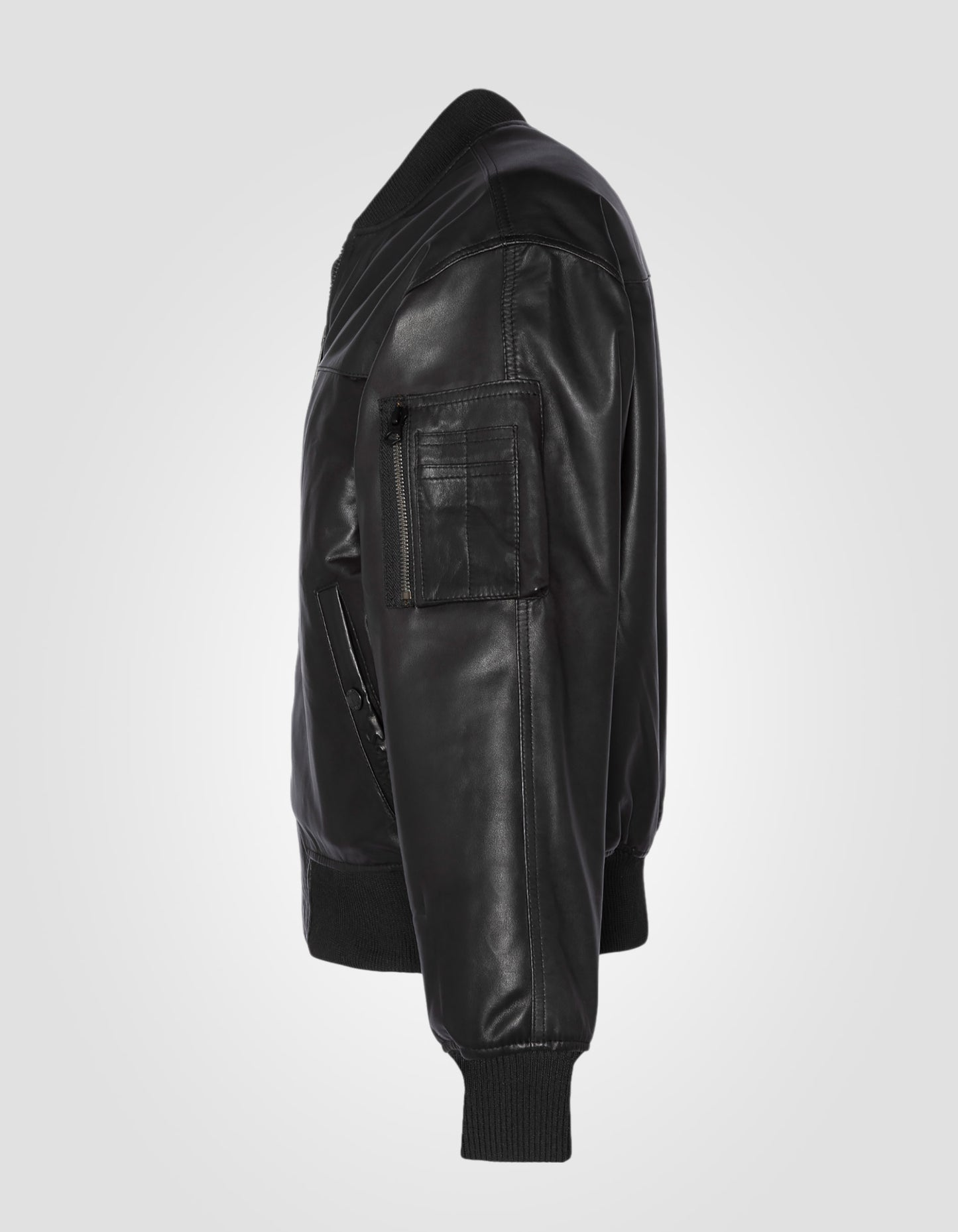 Blouson bomber, cuir d'agneau