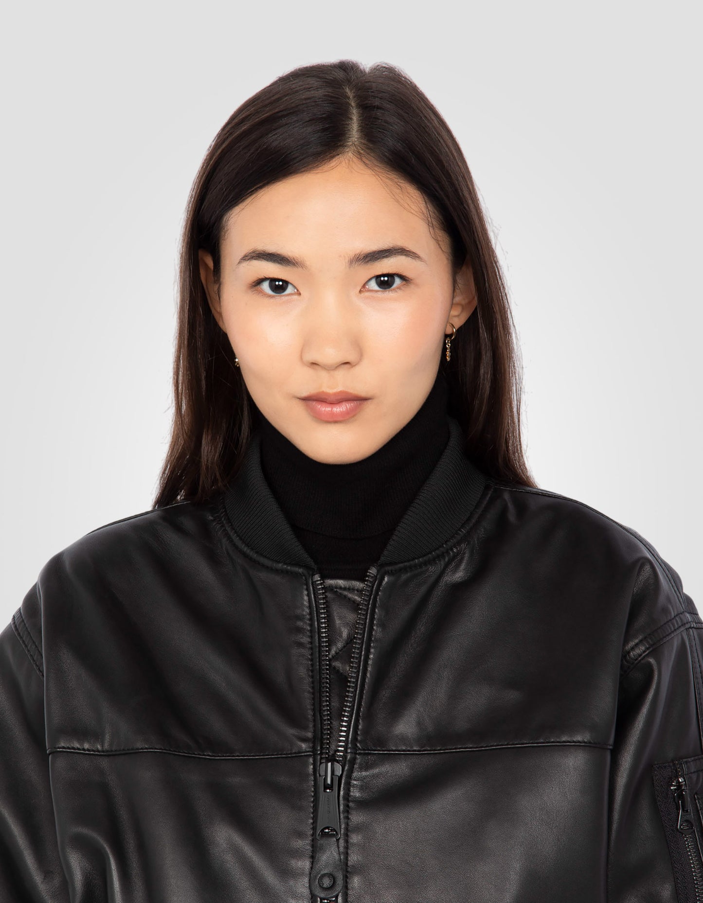 Blouson bomber, cuir d'agneau