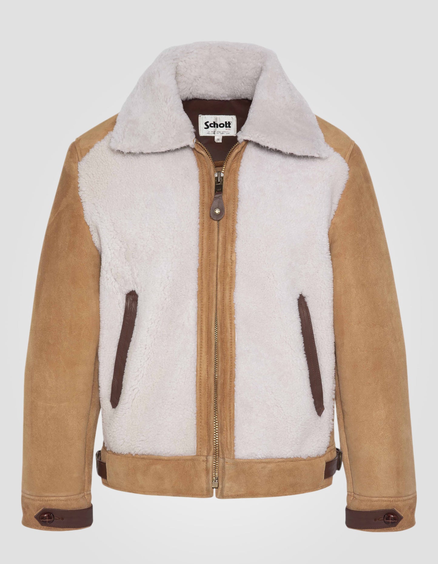 Blouson rancher type Grizzly, mouton suédé double face