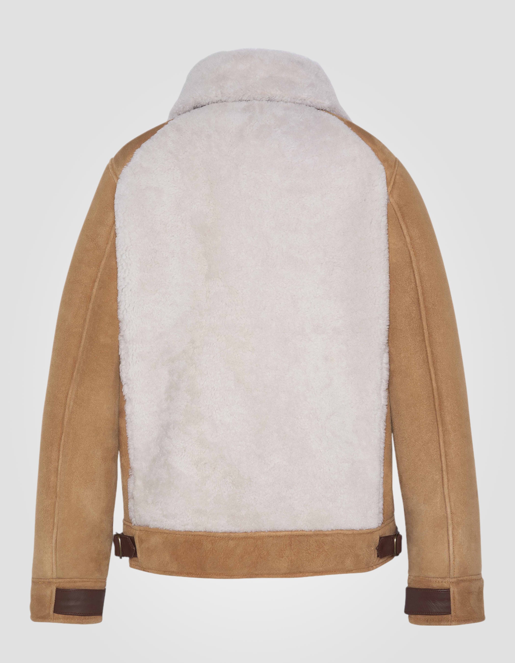 Bi-material jacket, double face sueded sheepskin-7