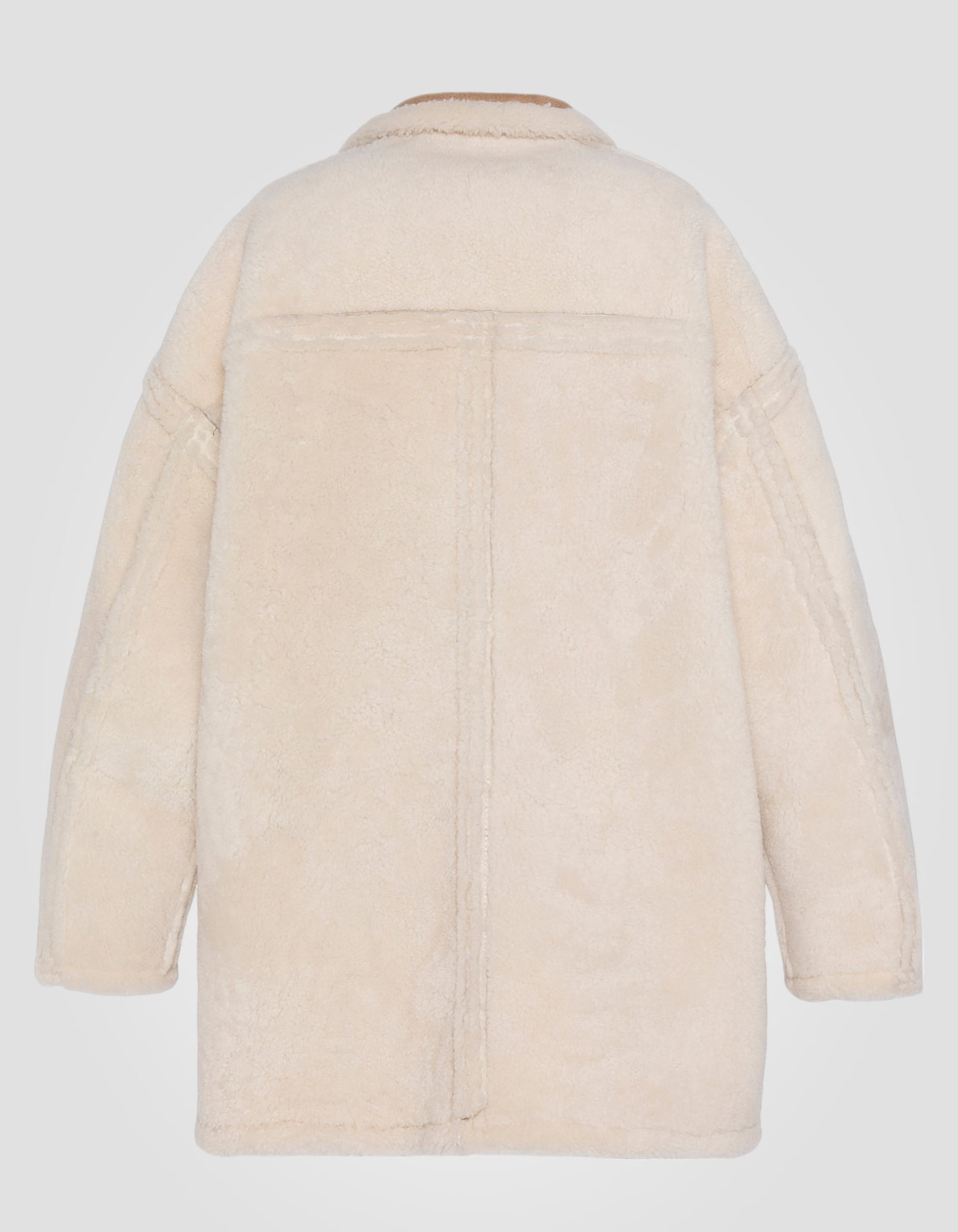 Manteau long réversible, mouton double face