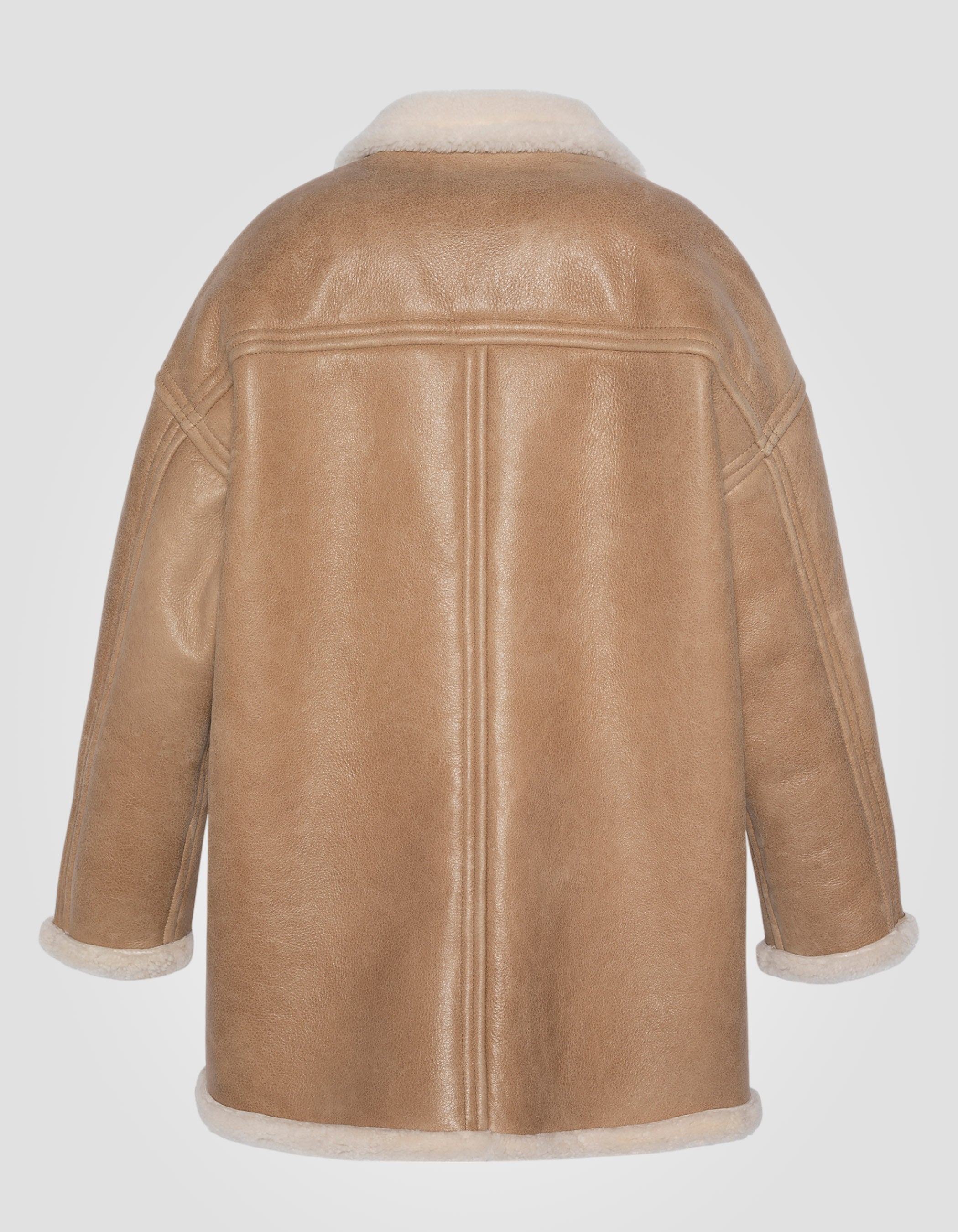 Long reversible coat, double face sheepskin-13