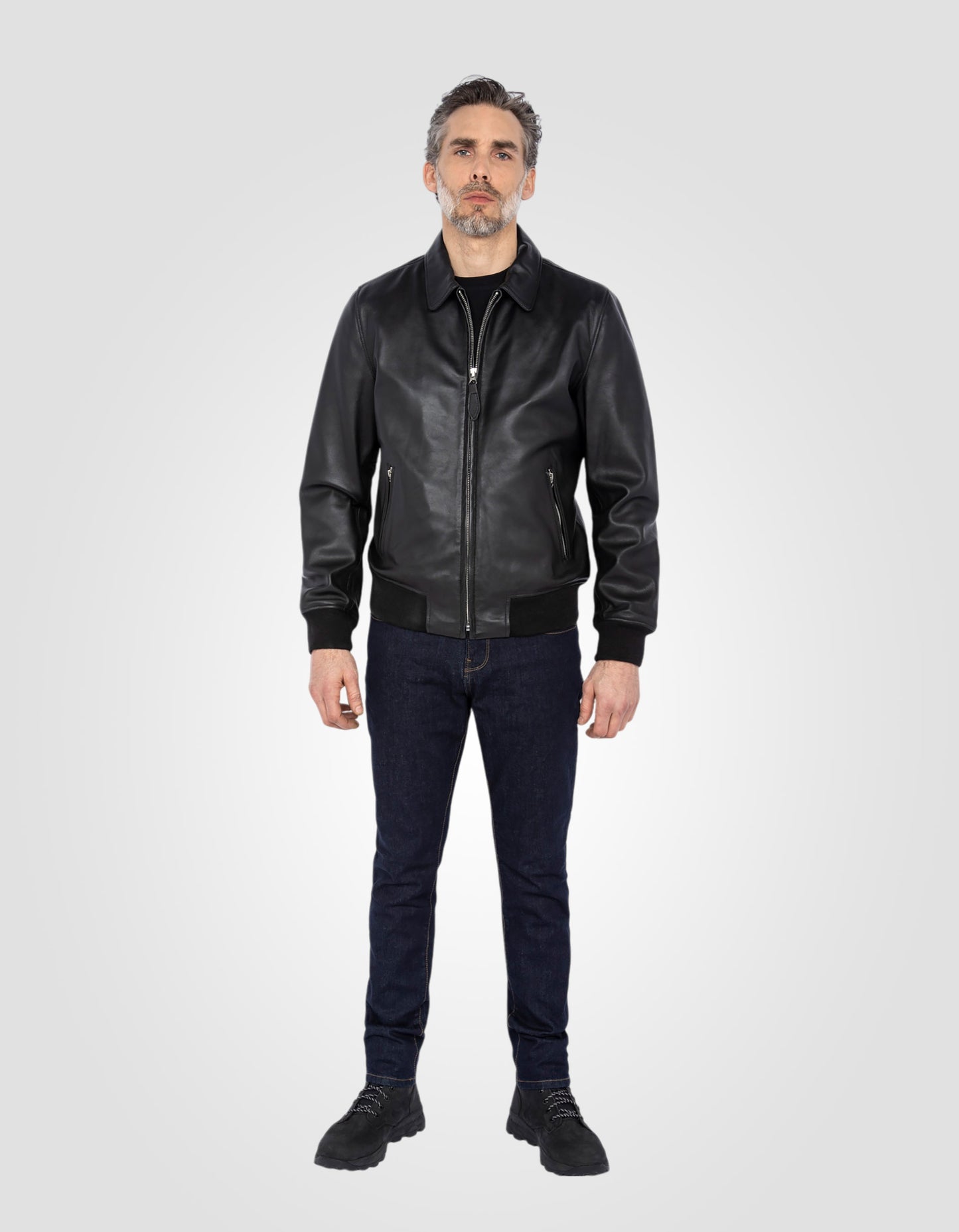 Casual jacket, lambskin leather