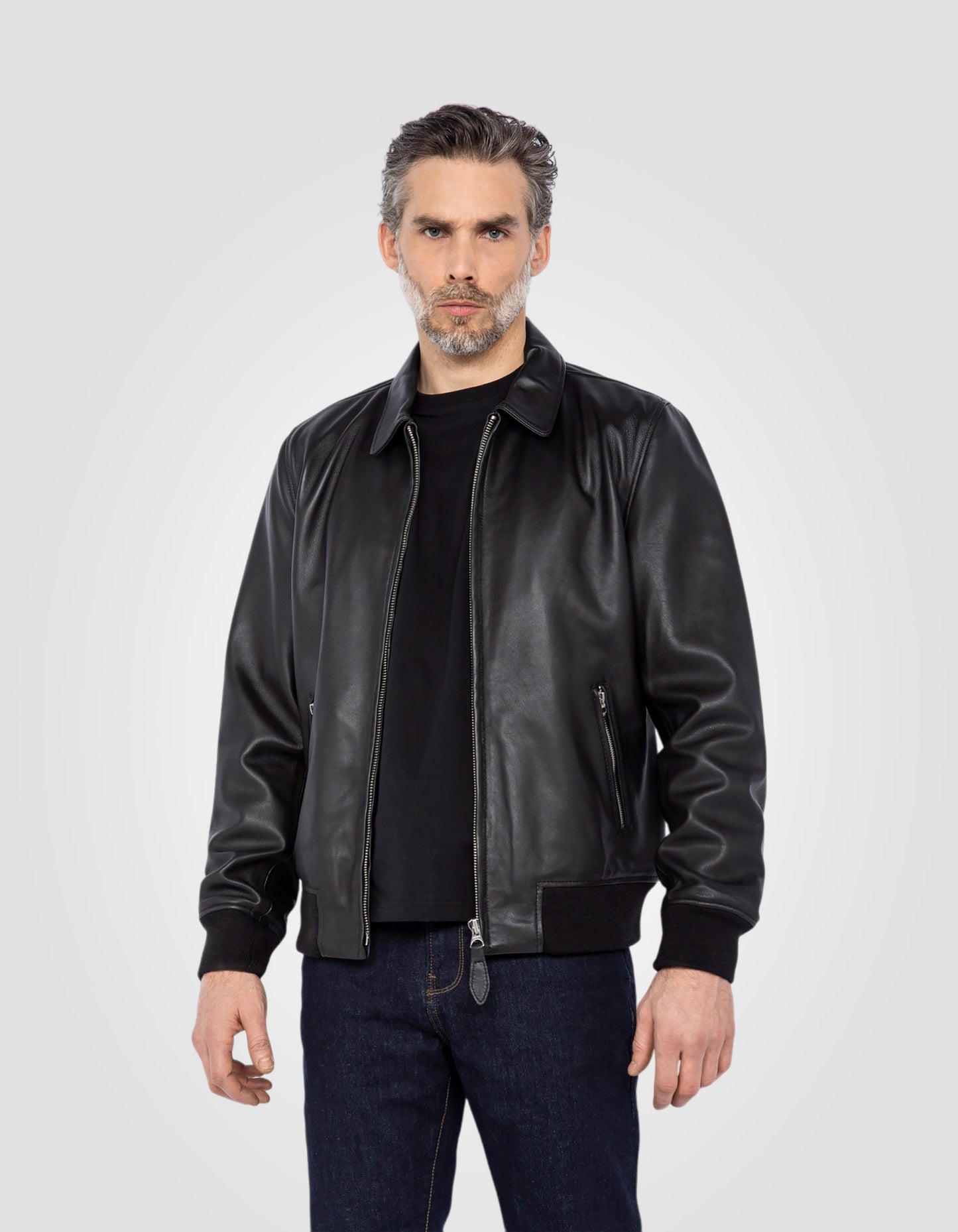 Casual jacket, lambskin leather