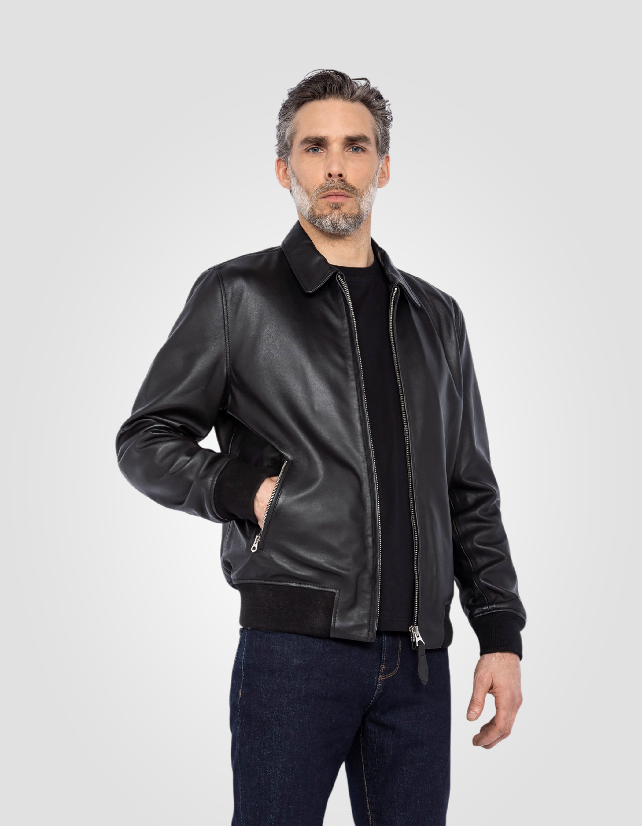 Casual jacket, lambskin leather-4