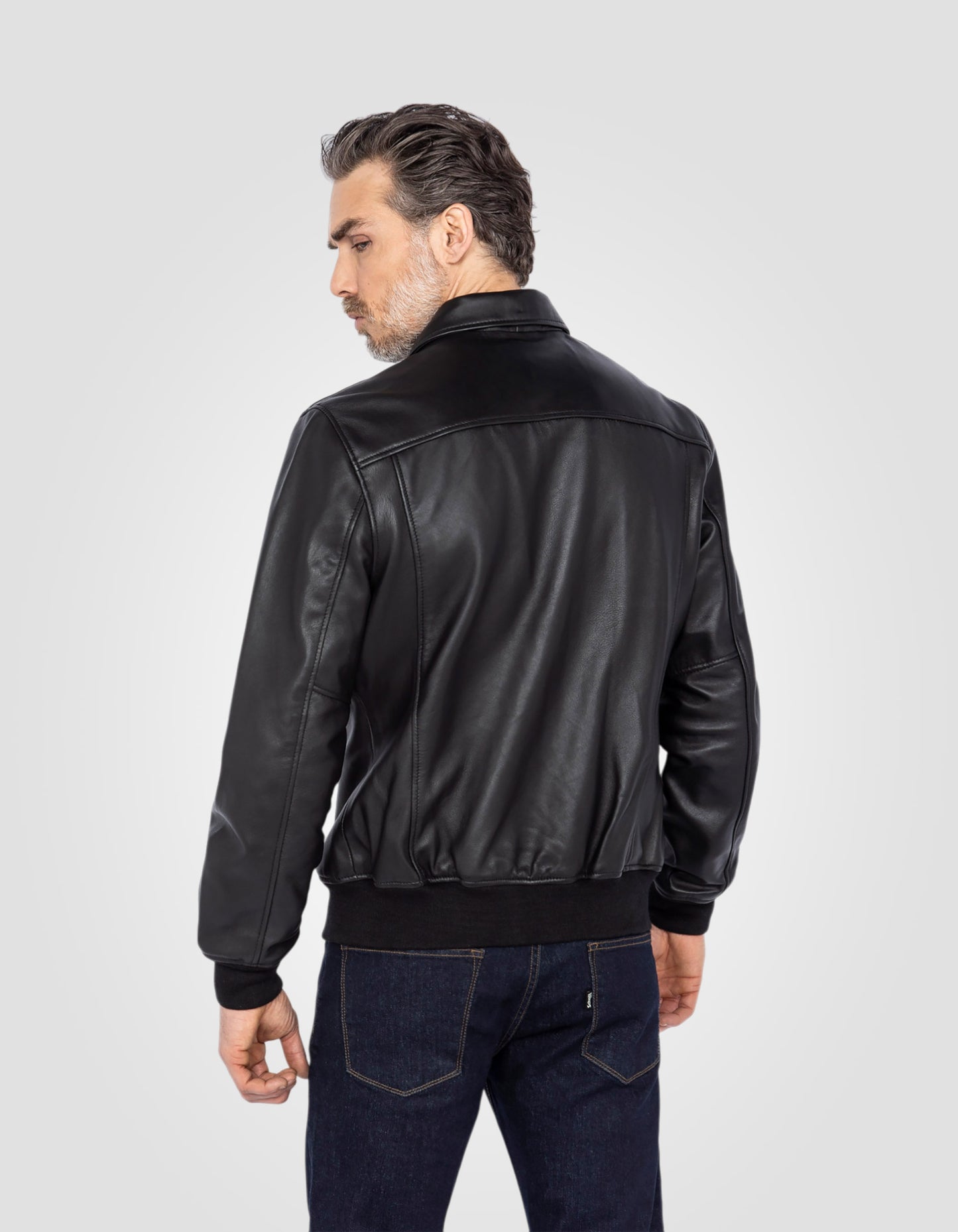 Casual jacket, lambskin leather