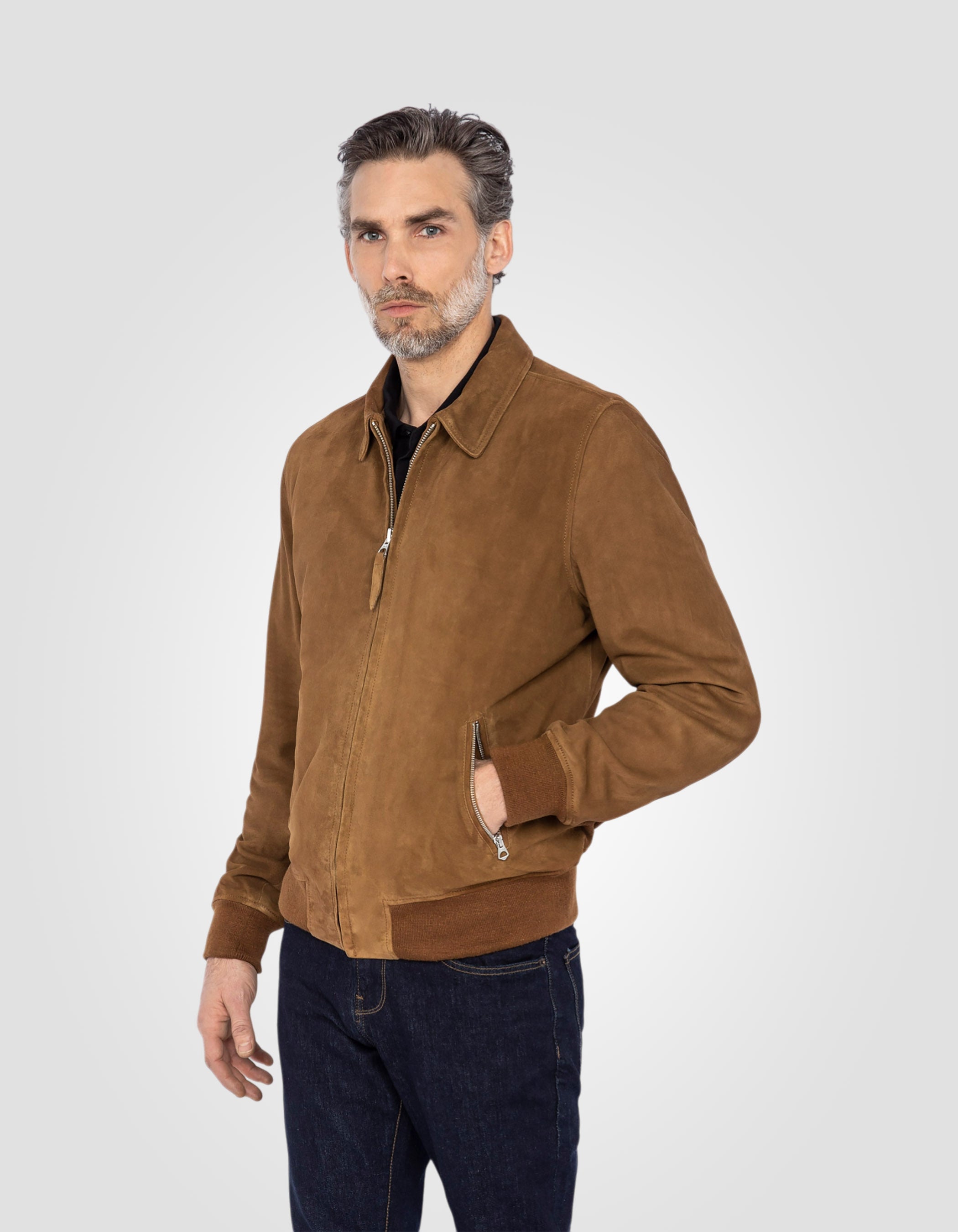 Casual jacket, goat leather-3