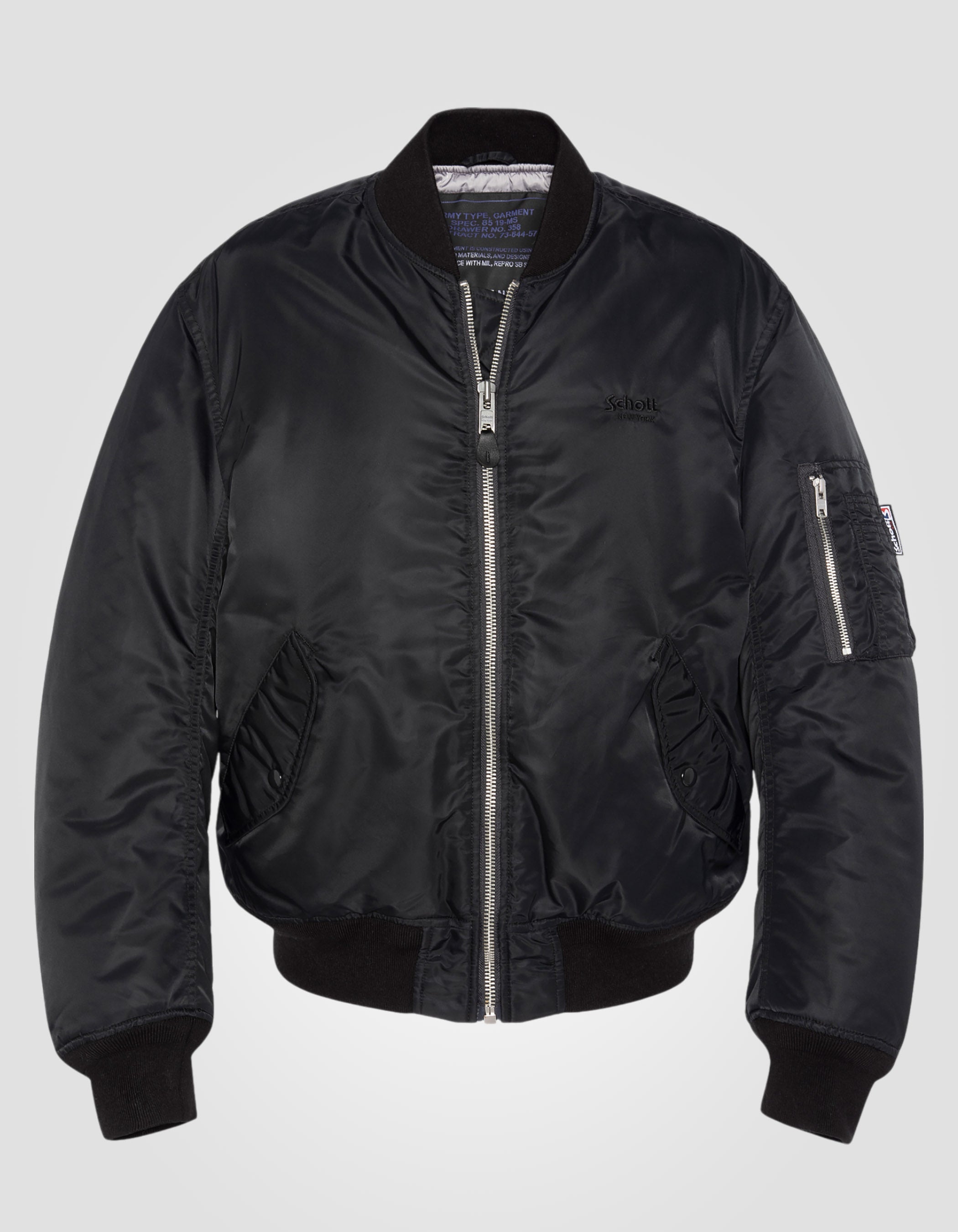 Recycled Nylon washed MA-1 Bomber jacket, comfort fit-1