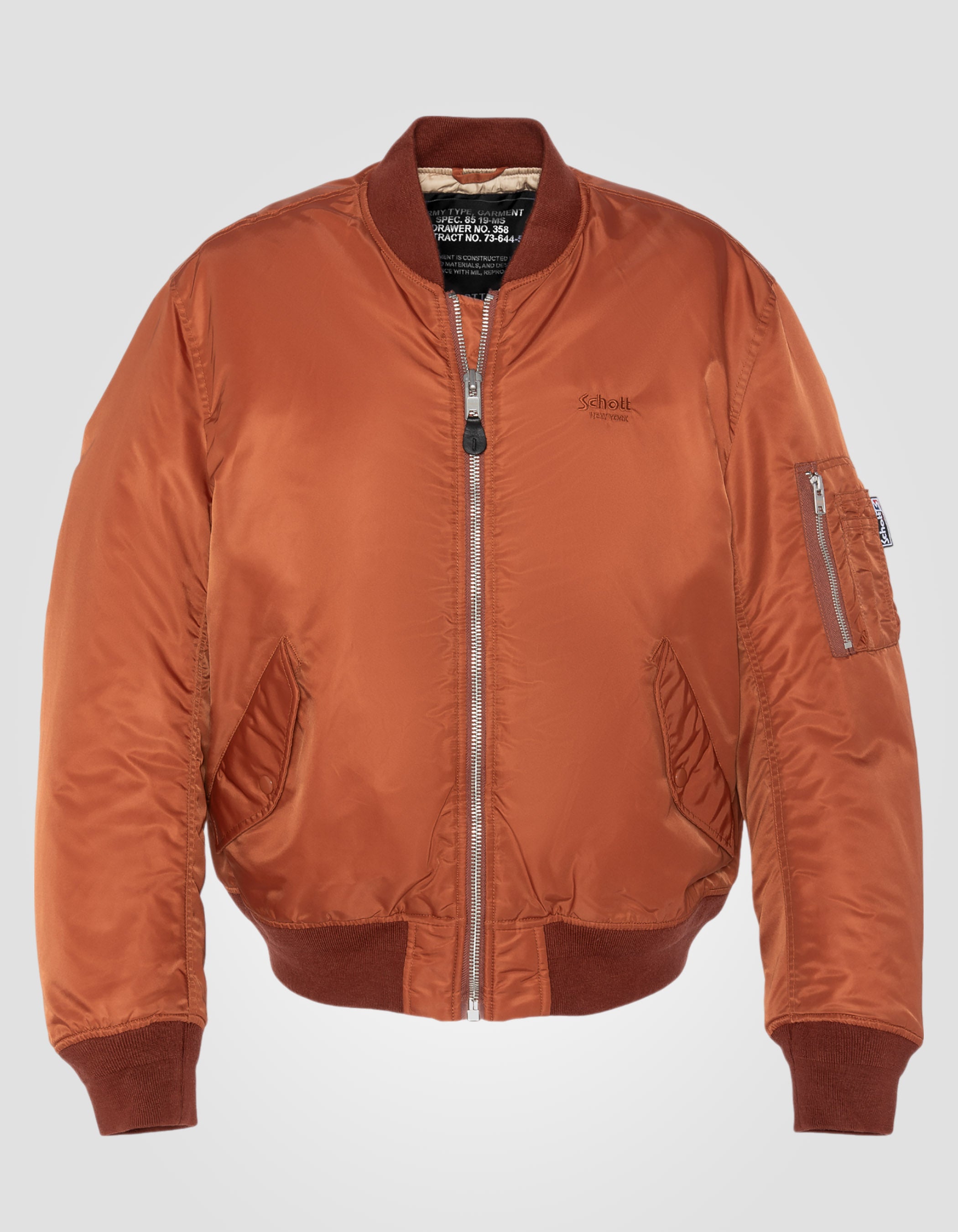 Recycled Nylon washed MA-1 Bomber jacket, comfort fit-2