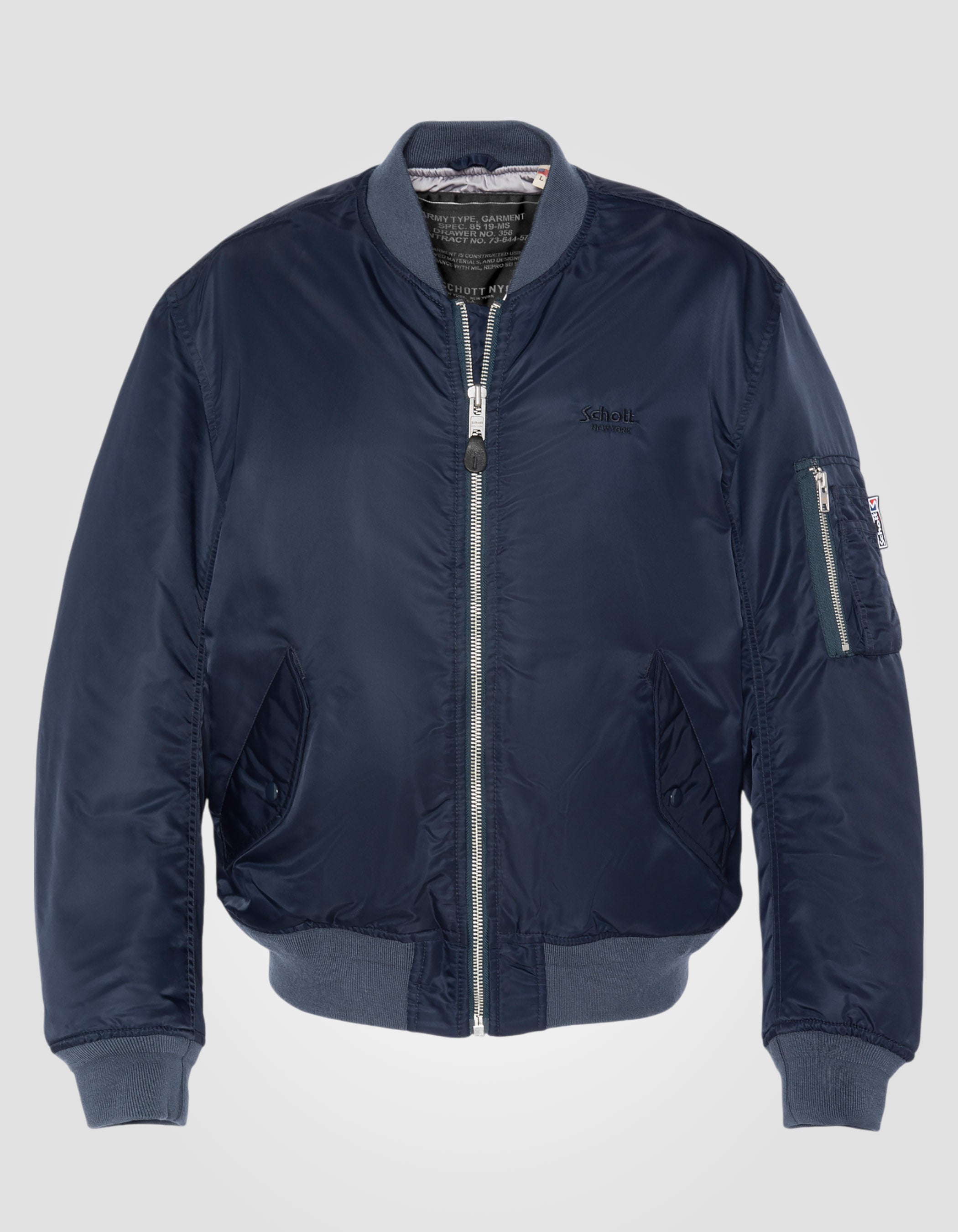 Recycled Nylon washed MA-1 Bomber jacket, comfort fit-2